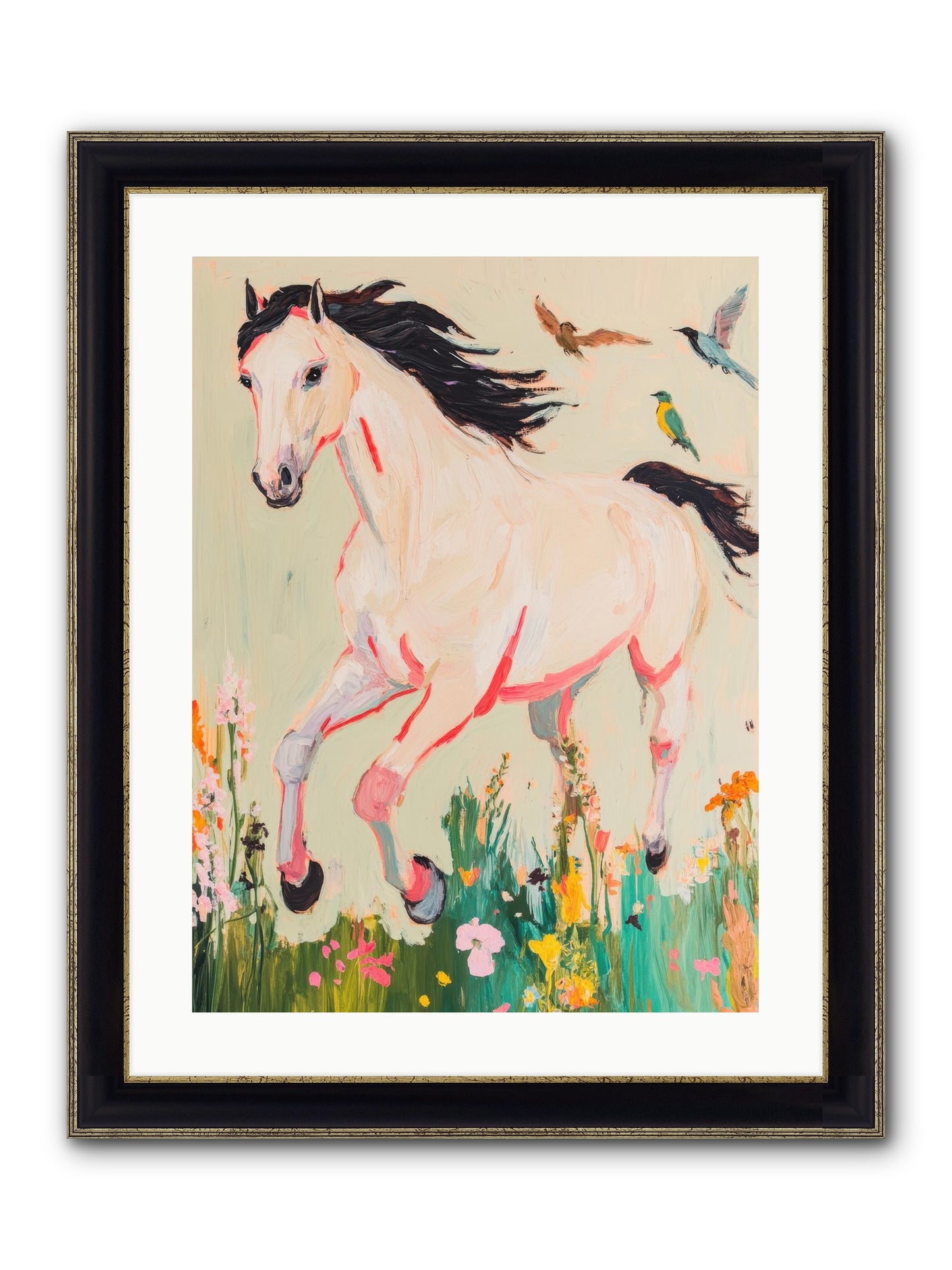 Story Weaver Framed Print - Black & Gold 18x24