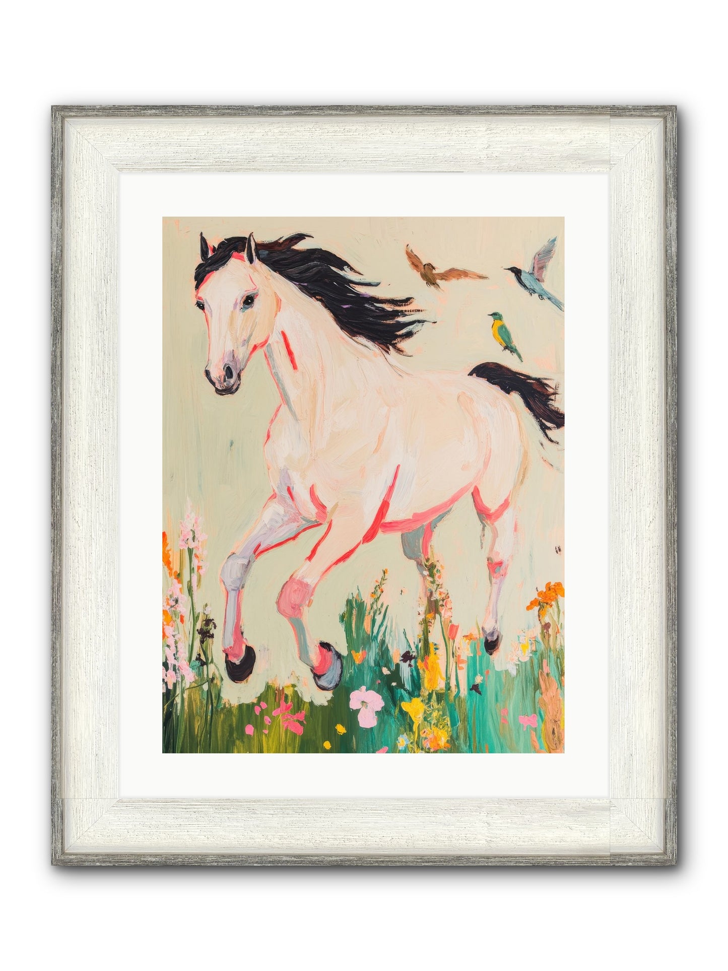 Story Weaver Framed Print - Driftwood White 18x24