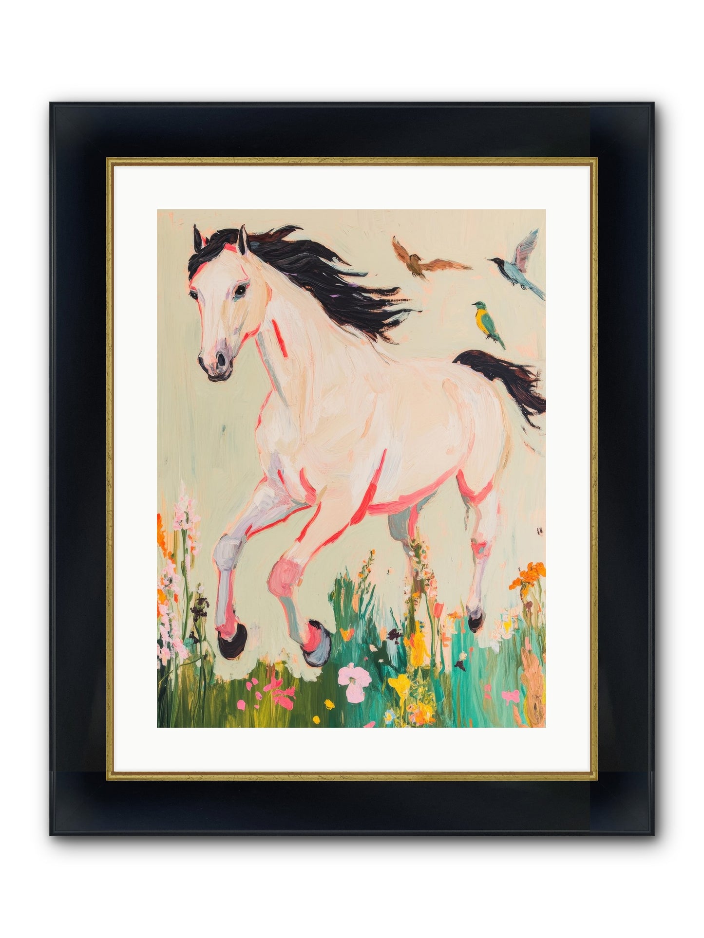 Story Weaver Framed Print - Wide Black w/Gold 18x24