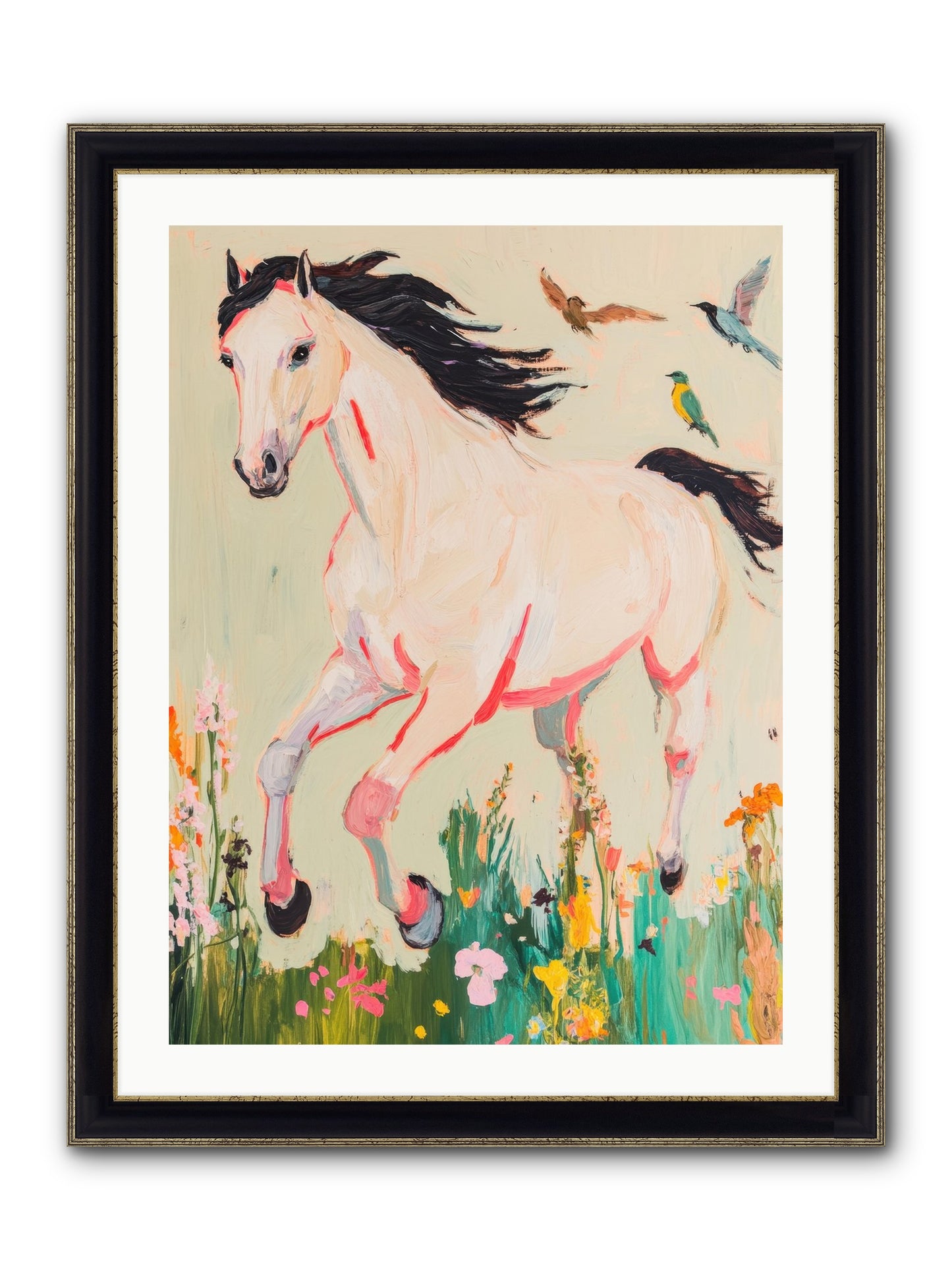 Story Weaver Framed Print - Black & Gold 24x32