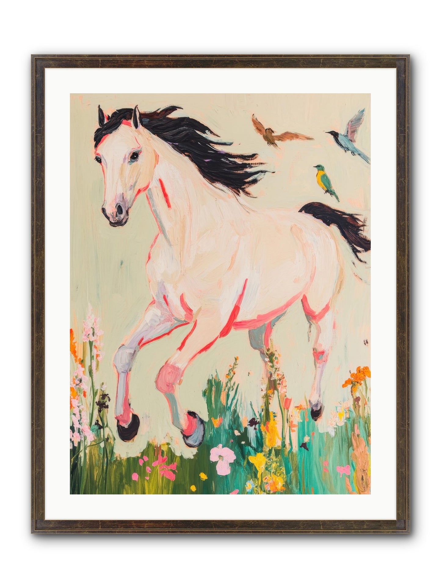 Story Weaver Framed Print - Slimwoods Black/Gold 24x32