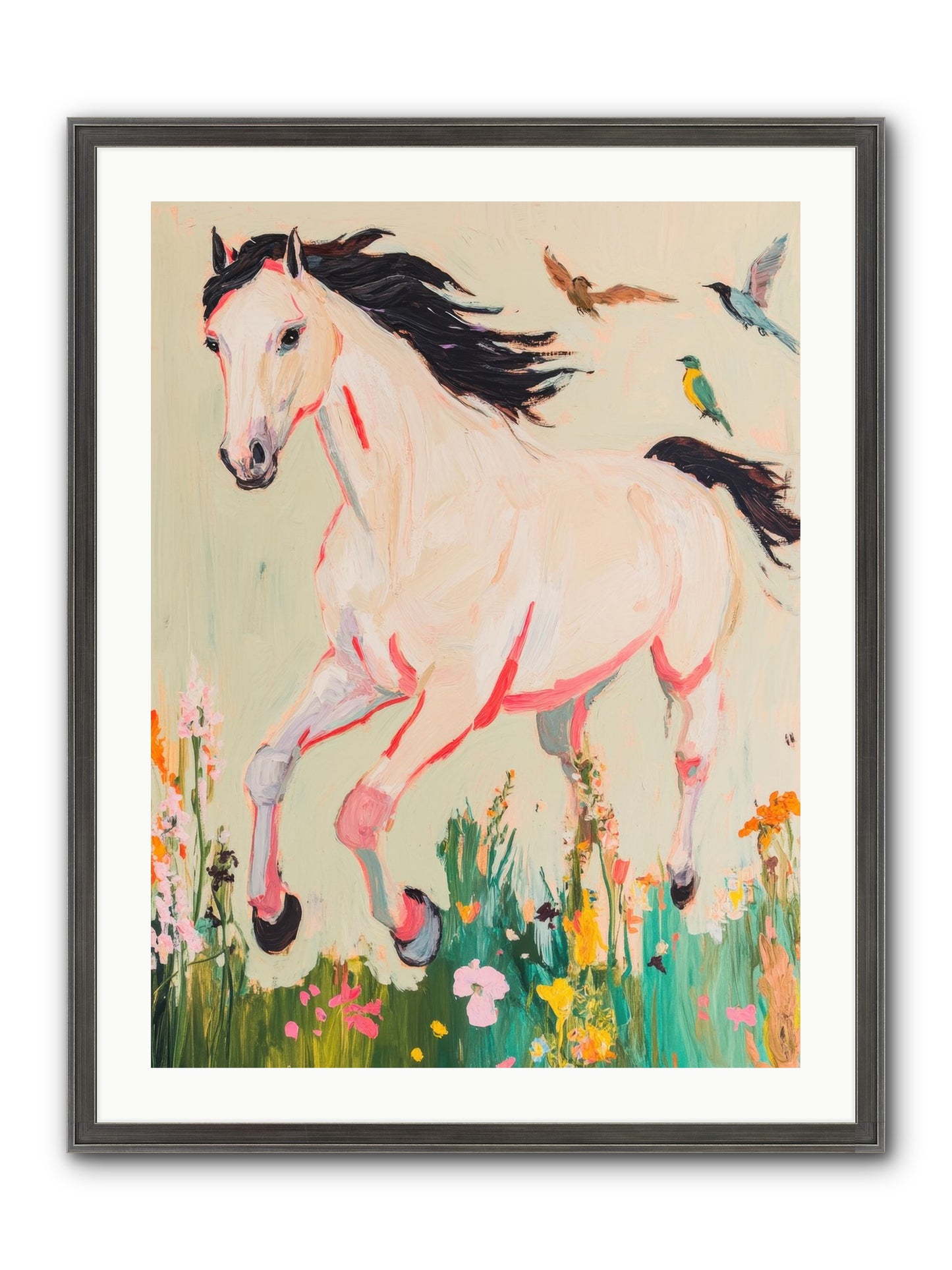 Story Weaver Framed Print - Slimwoods Black/Silver 24x32