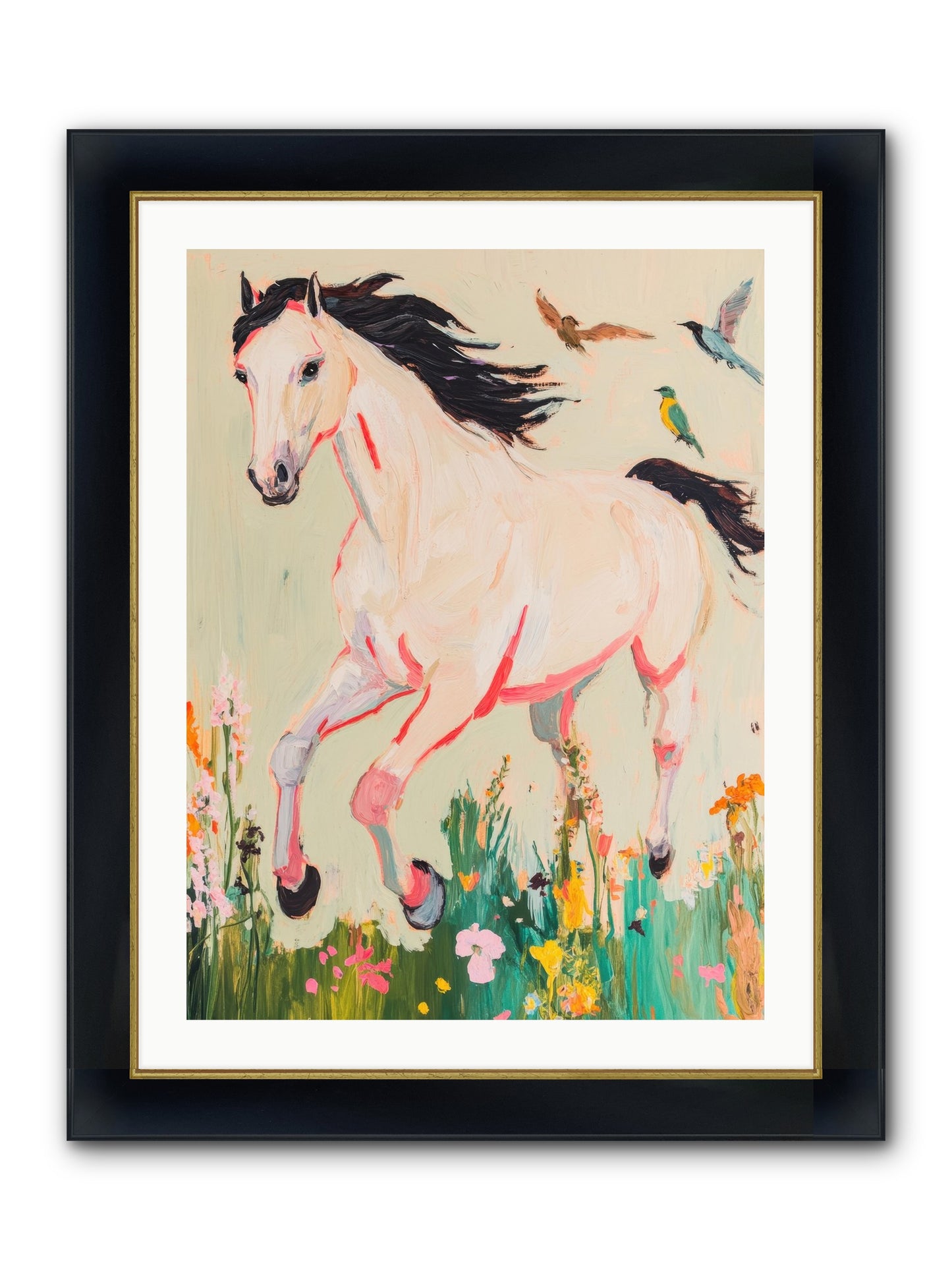 Story Weaver Framed Print - Wide Black w/Gold 24x32