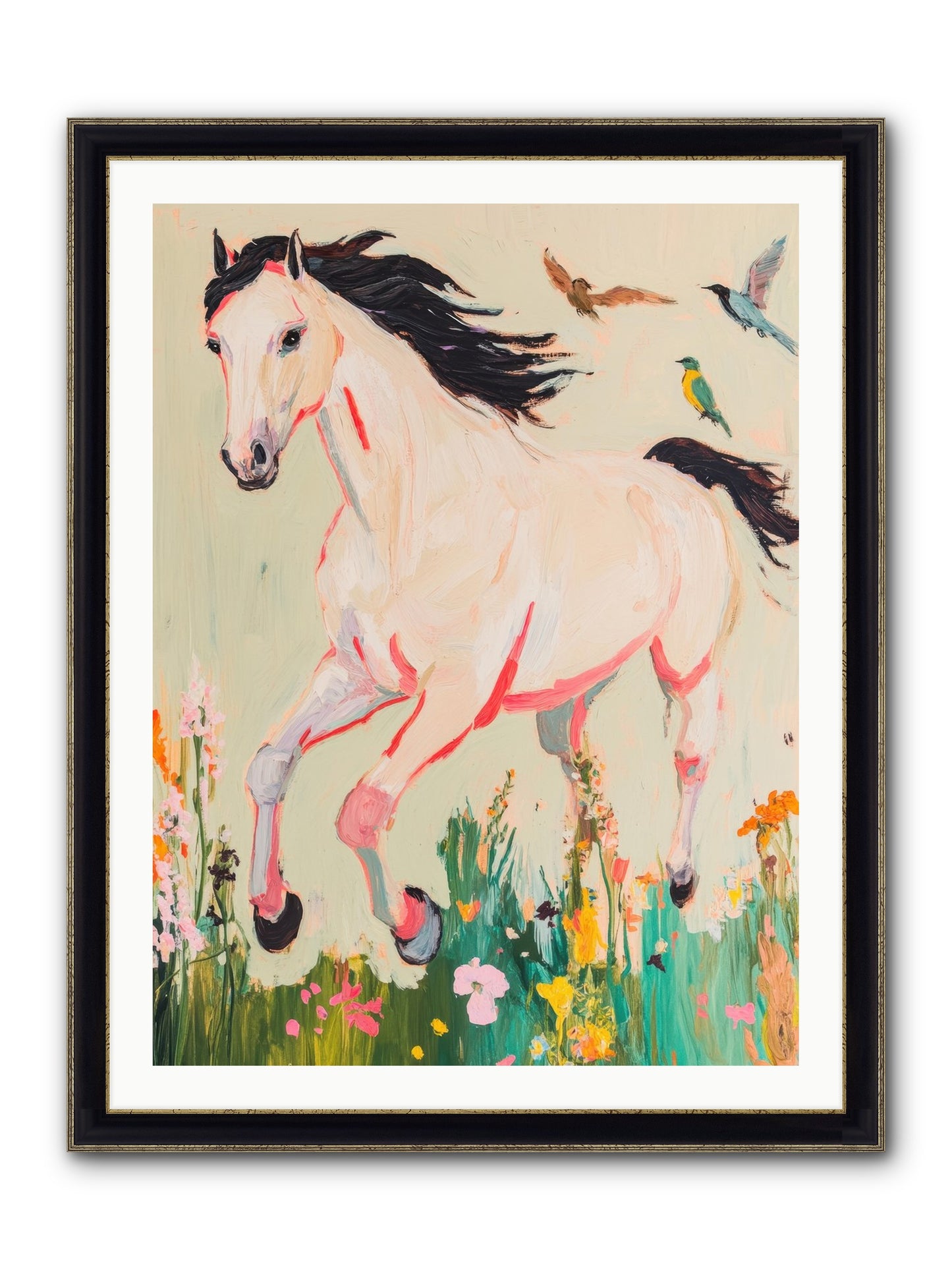 Story Weaver Framed Print - Black & Gold 30x40