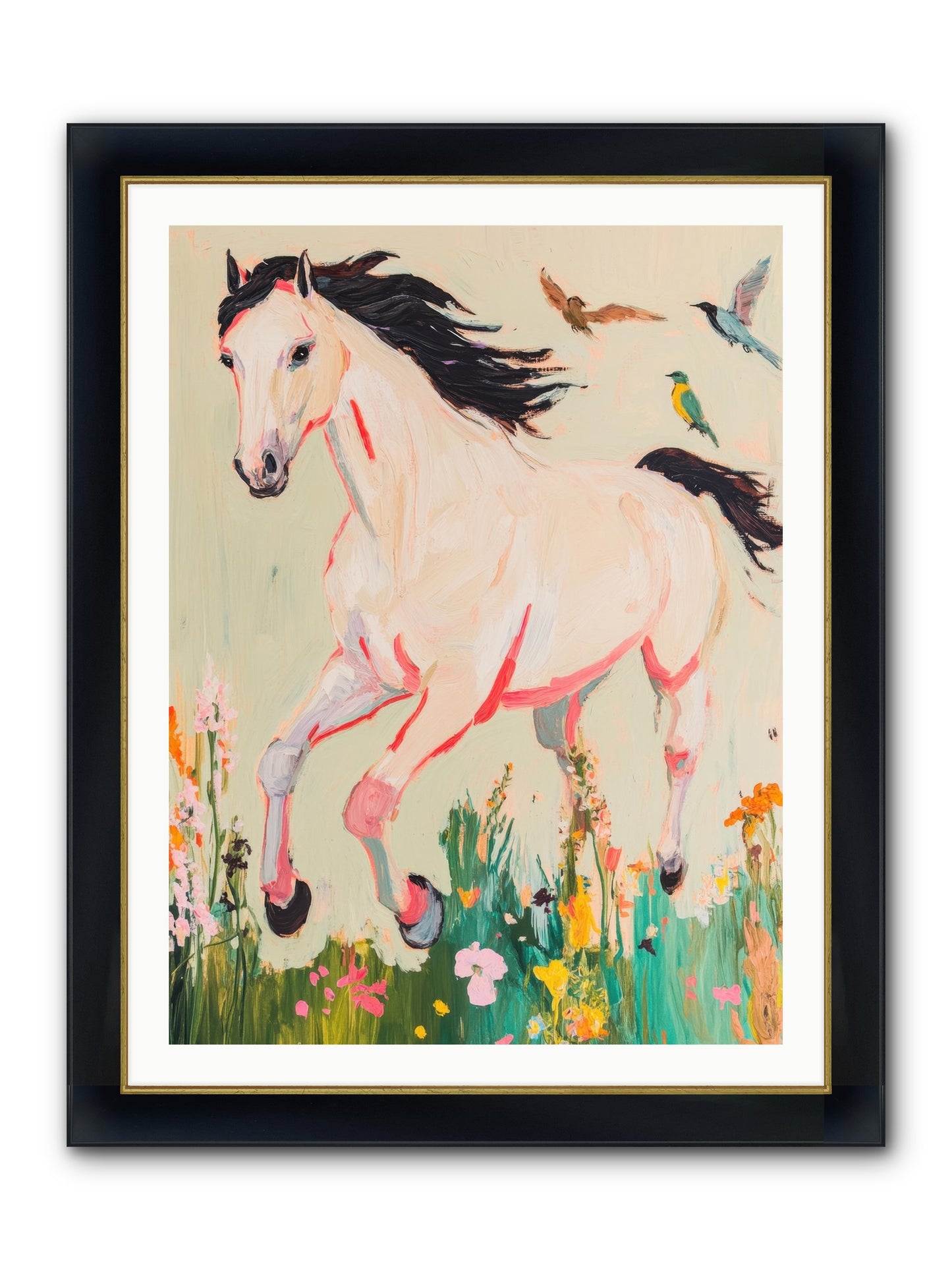 Story Weaver Framed Print - Wide Black w/Gold 30x40
