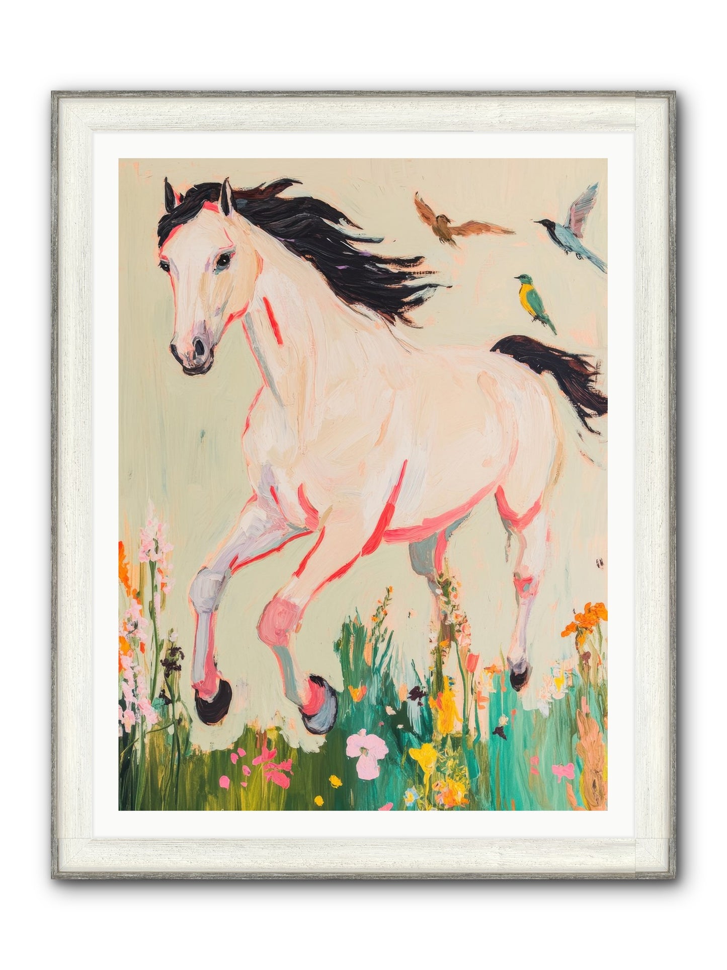 Story Weaver Framed Print - Driftwood White 36x48