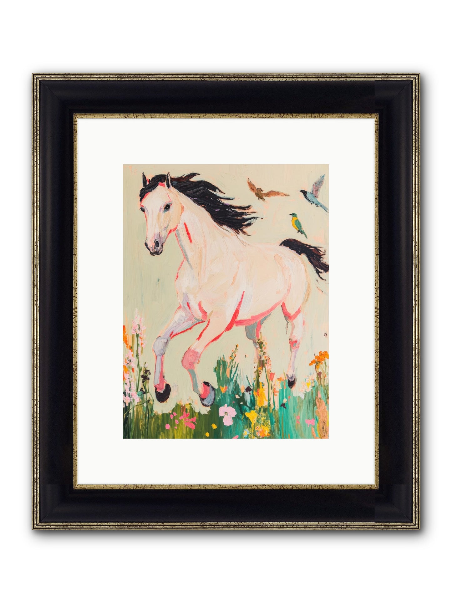 Story Weaver Framed Print - Black & Gold 9x12