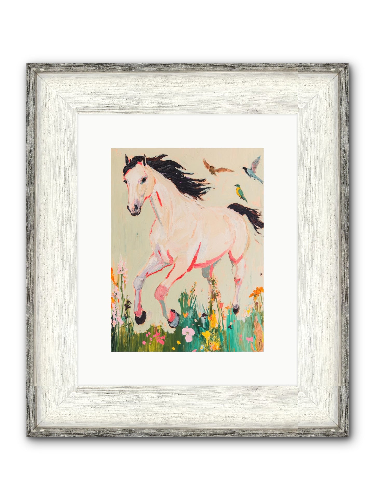 Story Weaver Framed Print - Driftwood White 9x12