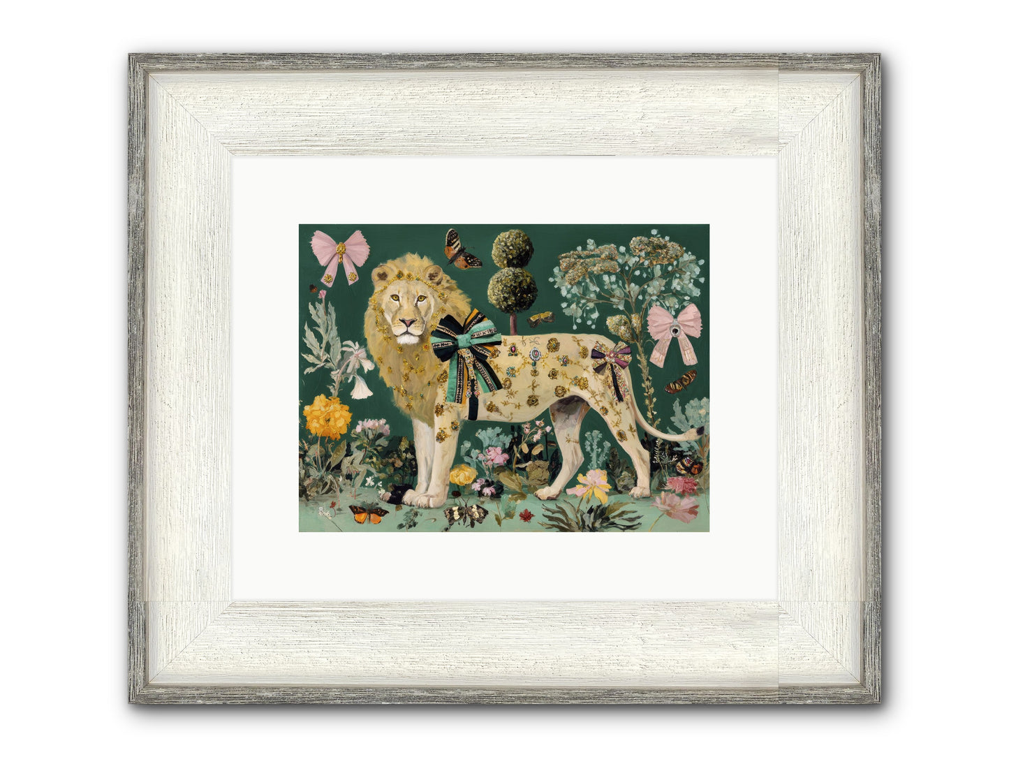 Story Woven In Light Framed Print - Driftwood White 12x9