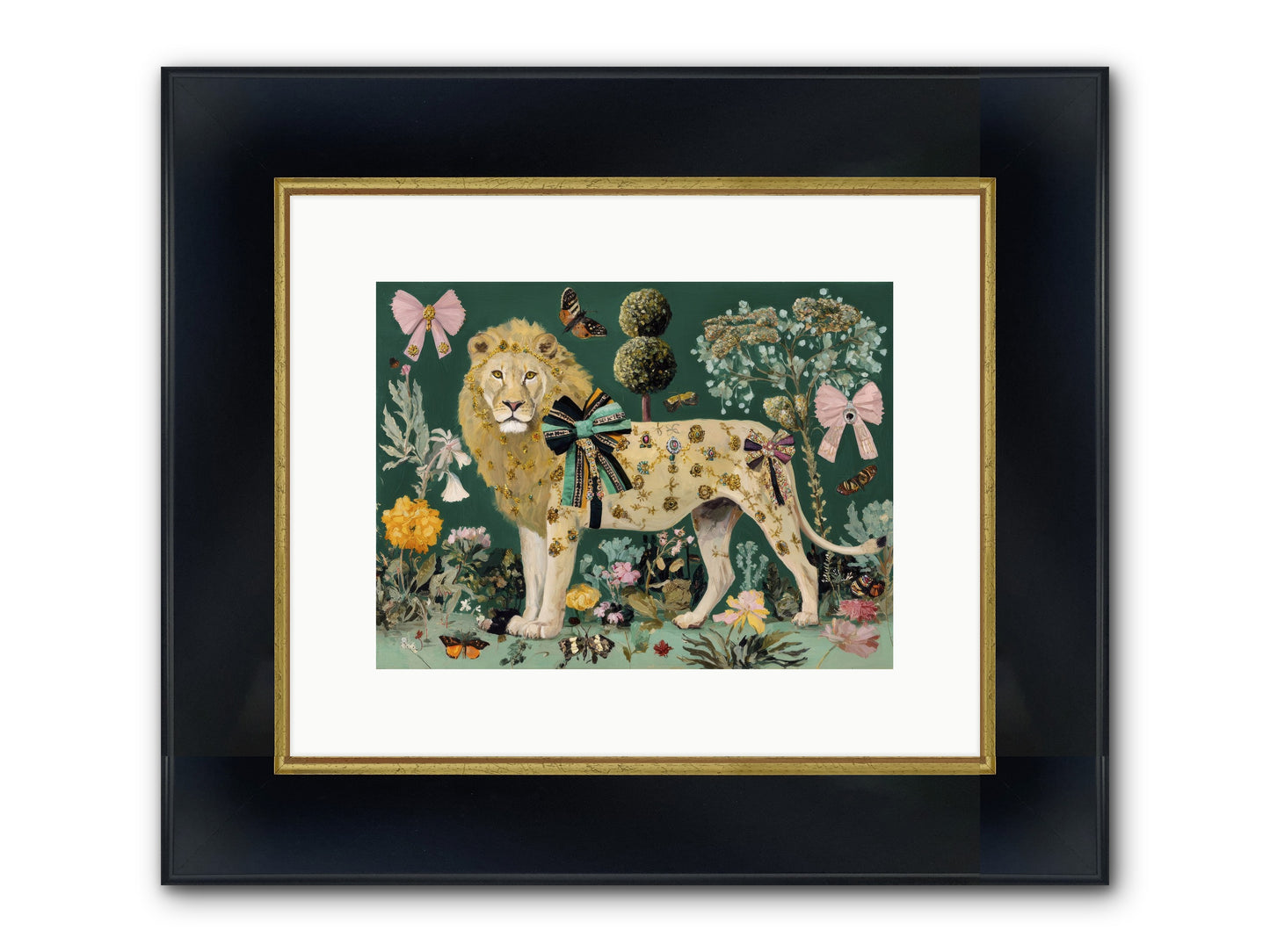 Story Woven In Light Framed Print - Wide Black w/Gold 12x9