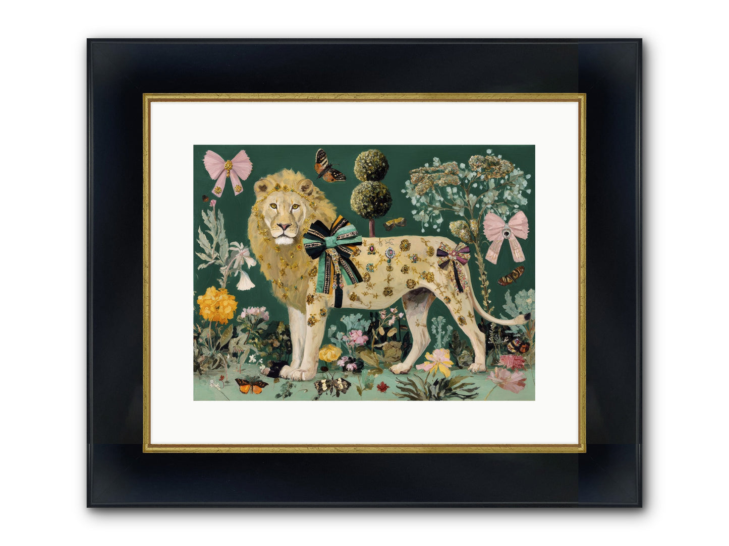 Story Woven In Light Framed Print - Wide Black w/Gold 16x12
