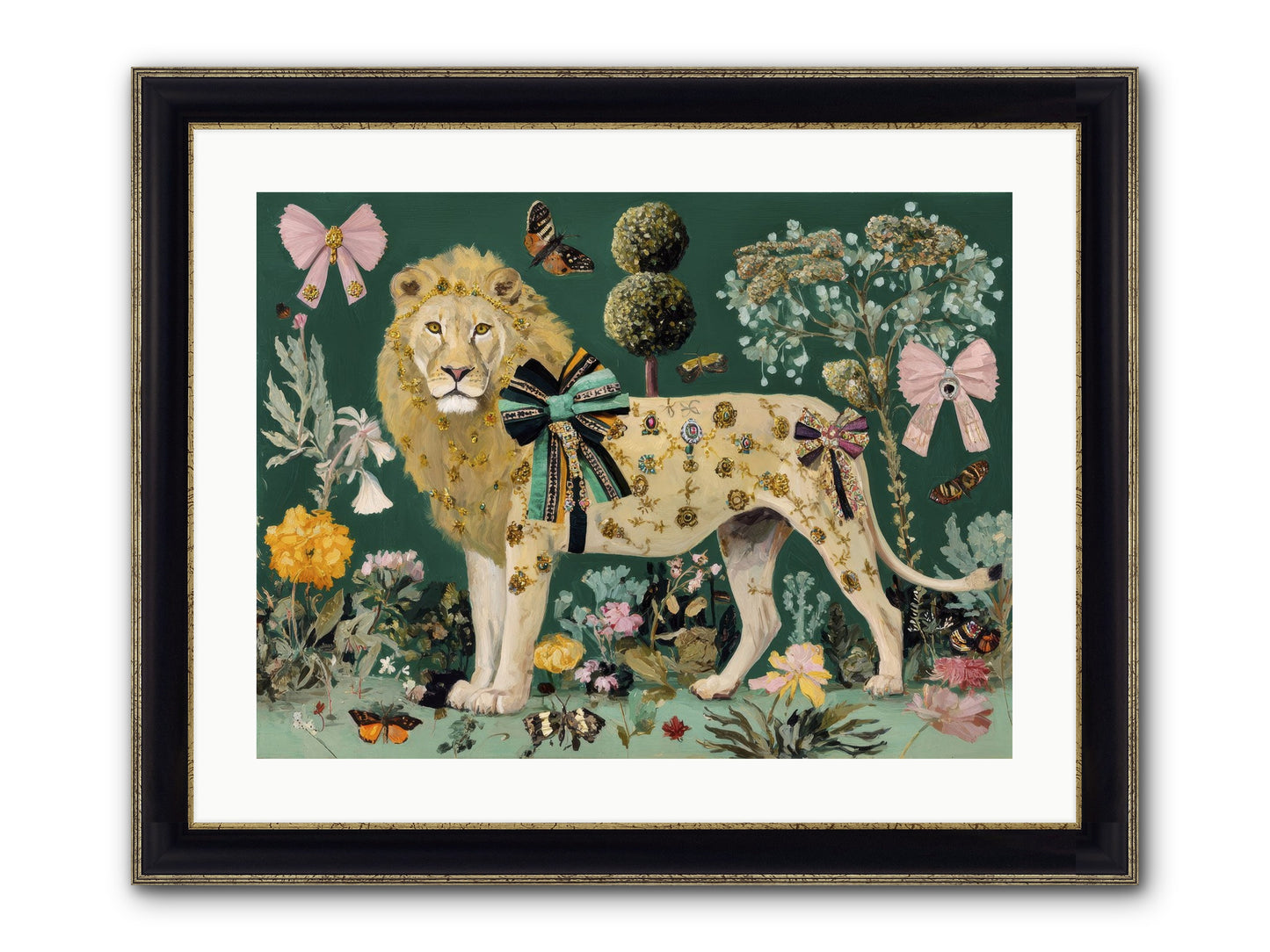 Story Woven In Light Framed Print - Black & Gold 24x18