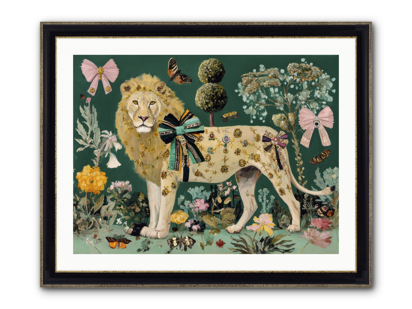 Story Woven In Light Framed Print - Black & Gold 32x24