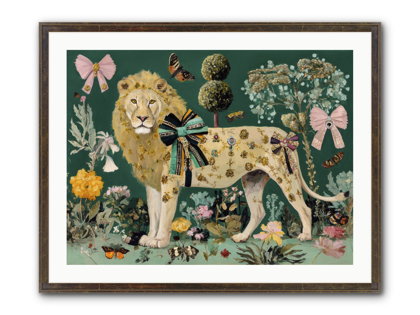 Story Woven In Light Framed Print - Slimwoods Black/Gold 32x24