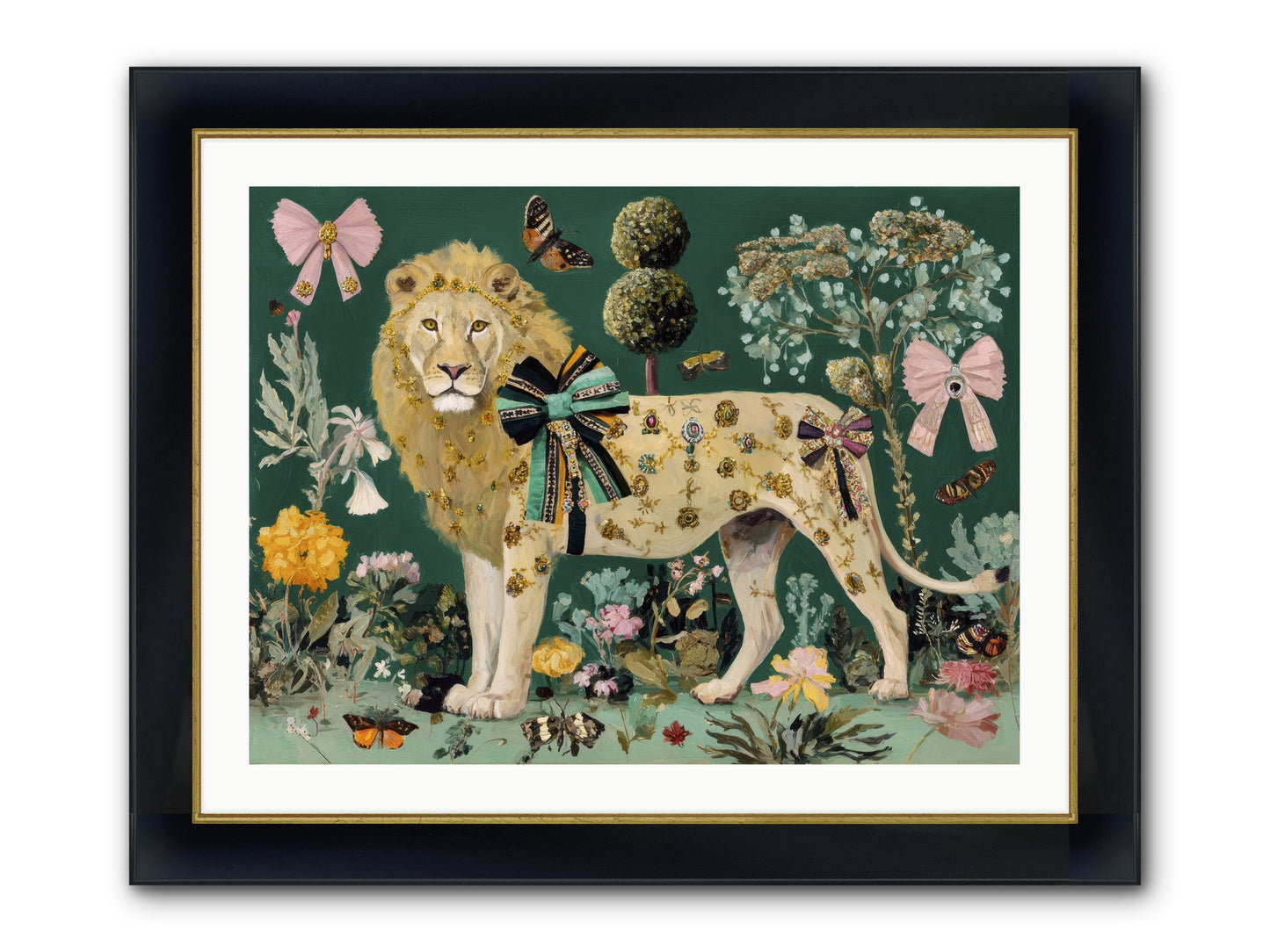 Story Woven In Light Framed Print - Wide Black w/Gold 32x24