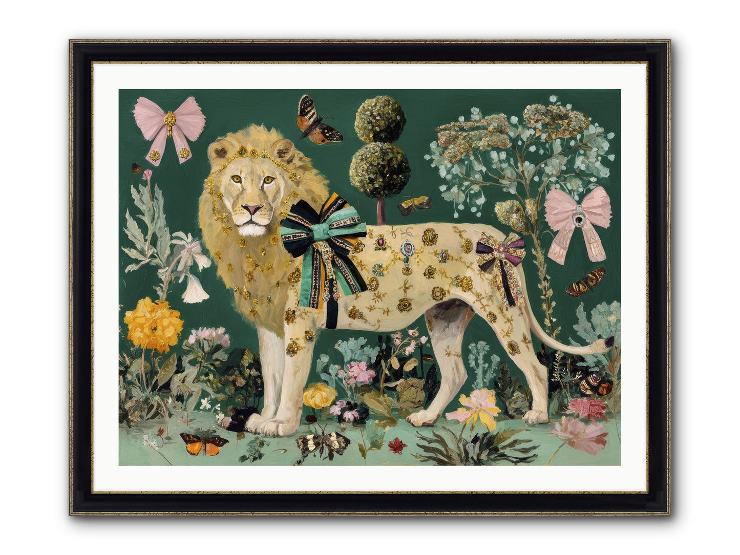 Story Woven In Light Framed Print - Black & Gold 40x30