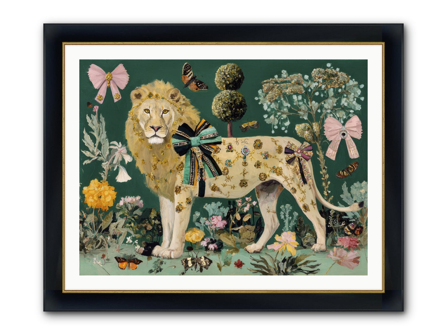 Story Woven In Light Framed Print - Wide Black w/Gold 40x30