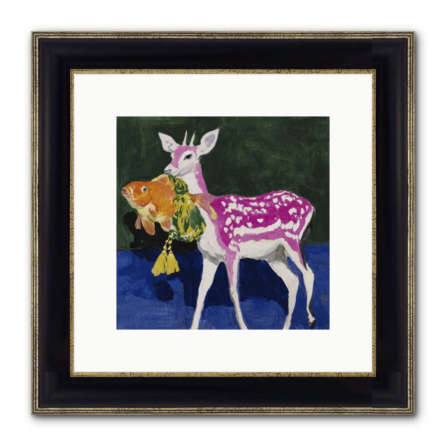 Strange Gifts Framed Print - Black & Gold 10x10