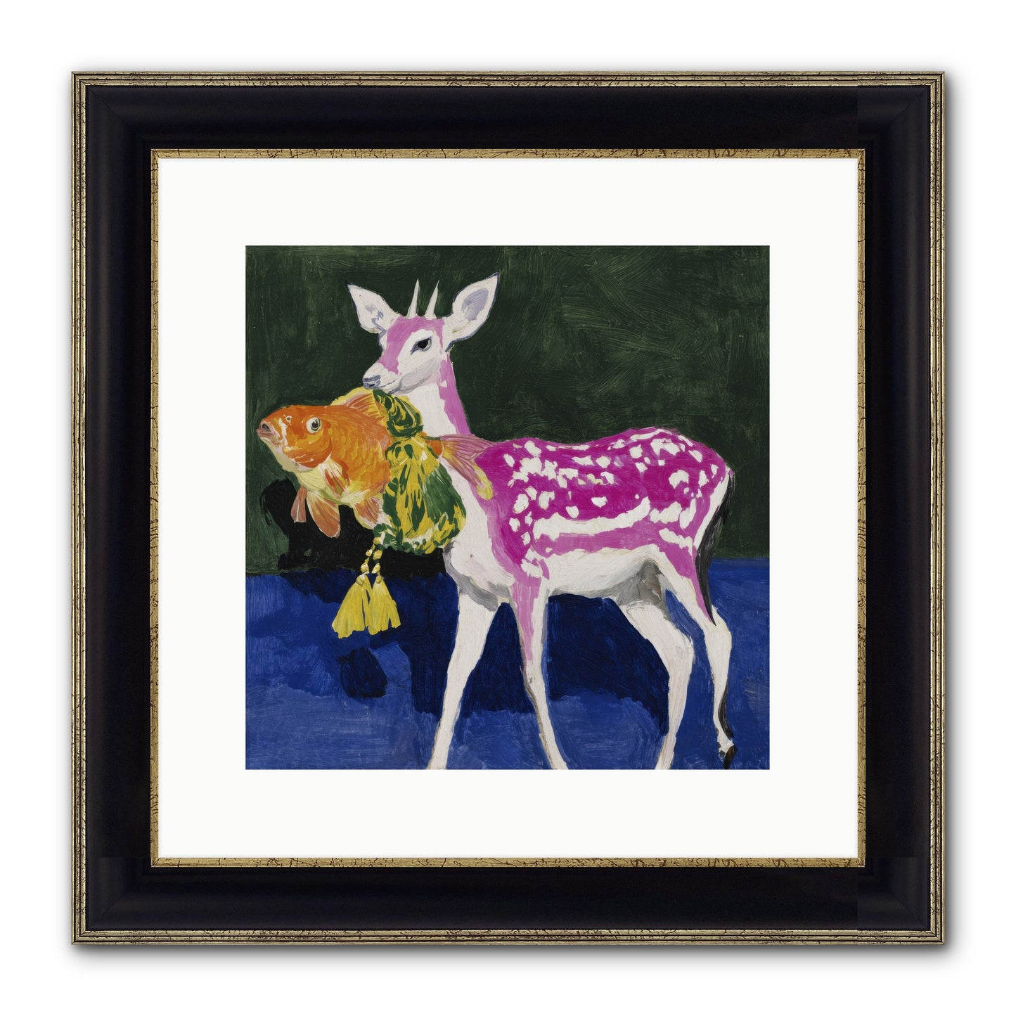 Strange Gifts Framed Print - Black & Gold 12x12