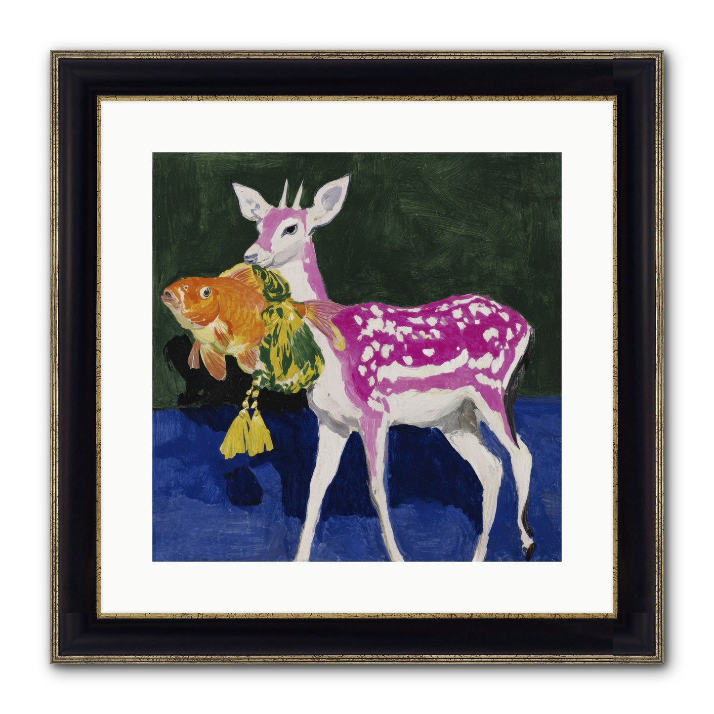 Strange Gifts Framed Print - Black & Gold 16x16