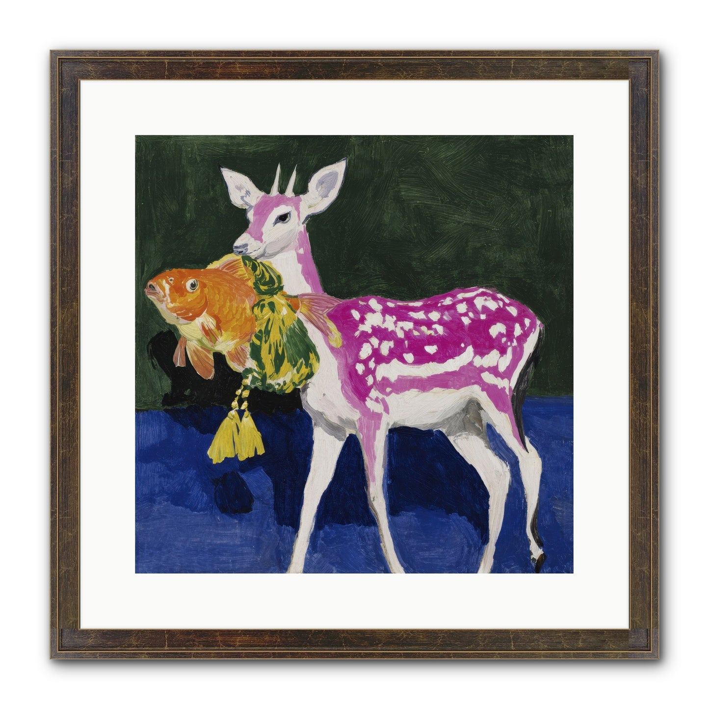 Strange Gifts Framed Print - Slimwoods Black/Gold 16x16