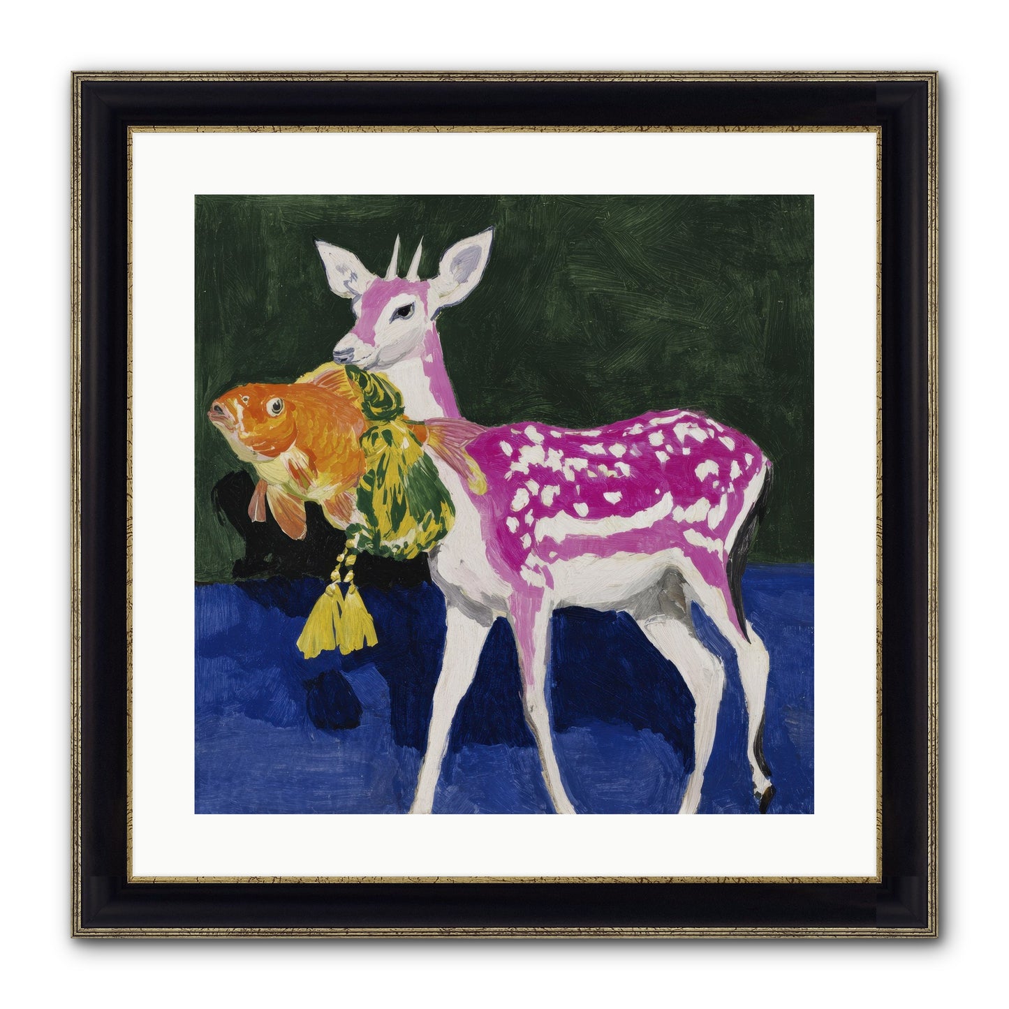 Strange Gifts Framed Print - Black & Gold 20x20