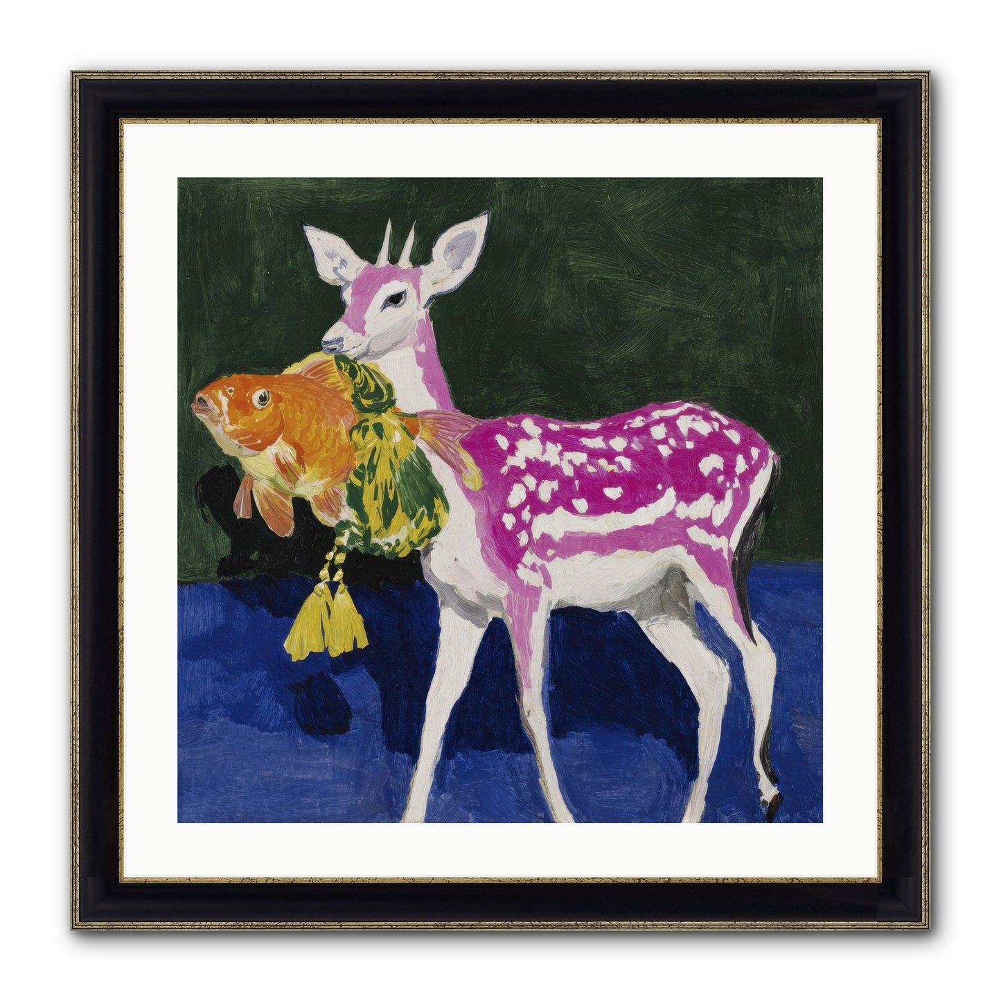 Strange Gifts Framed Print - Black & Gold 24x24