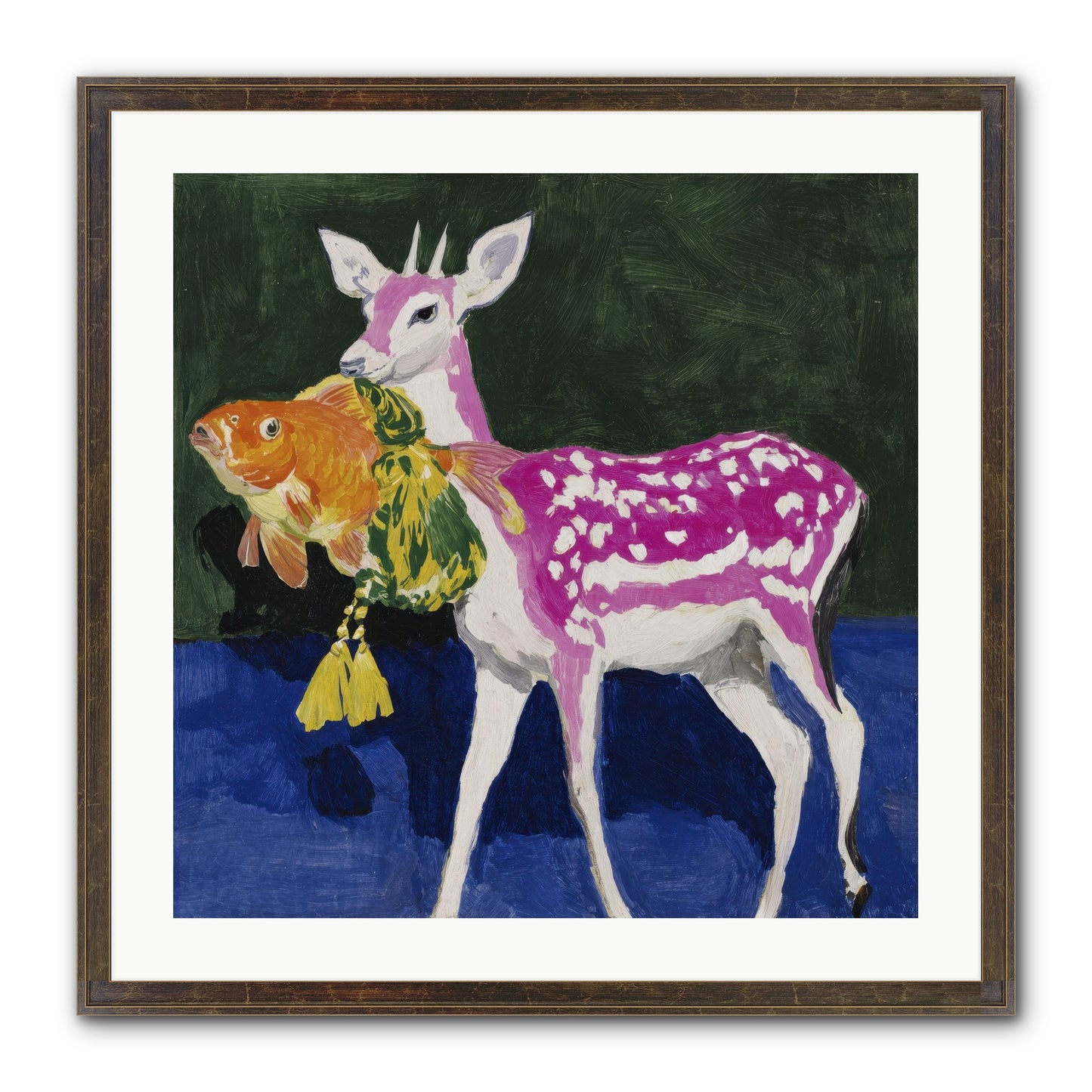 Strange Gifts Framed Print - Slimwoods Black/Gold 24x24