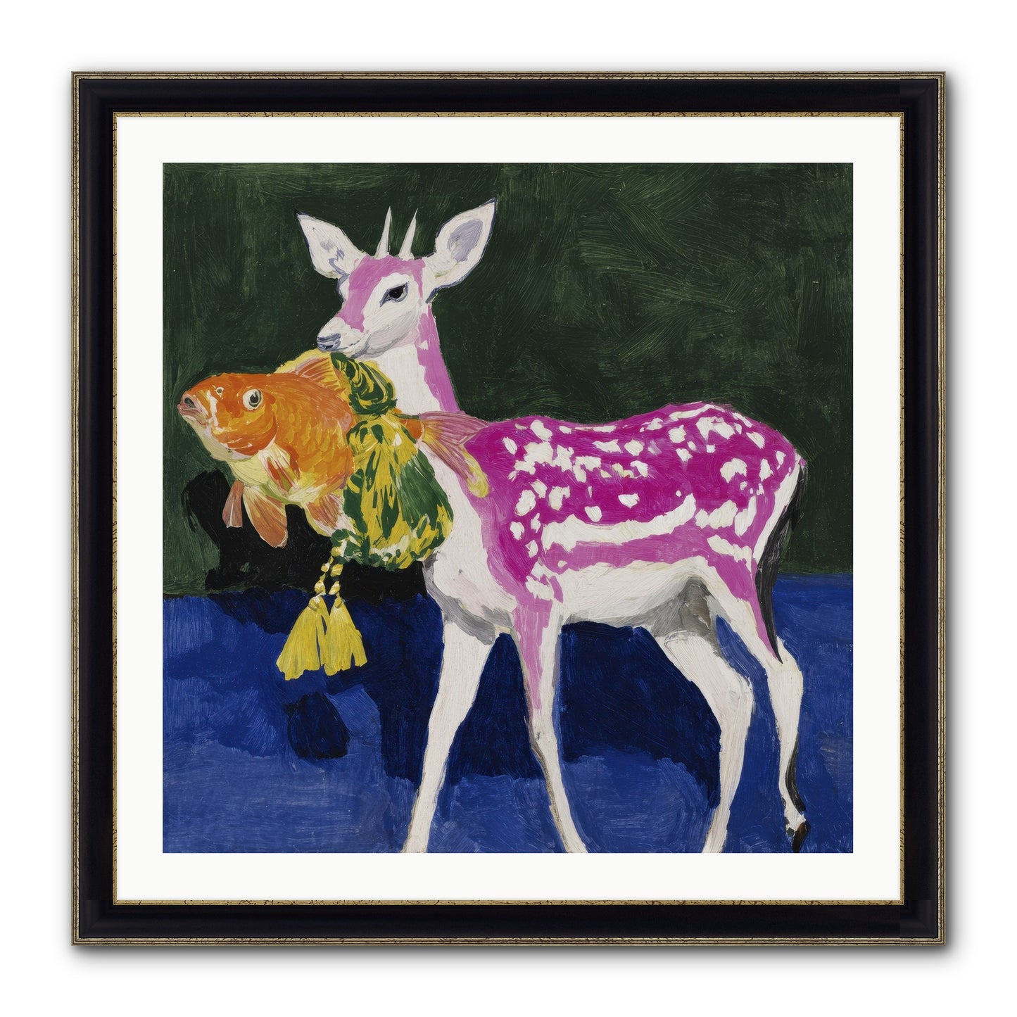 Strange Gifts Framed Print - Black & Gold 30x30