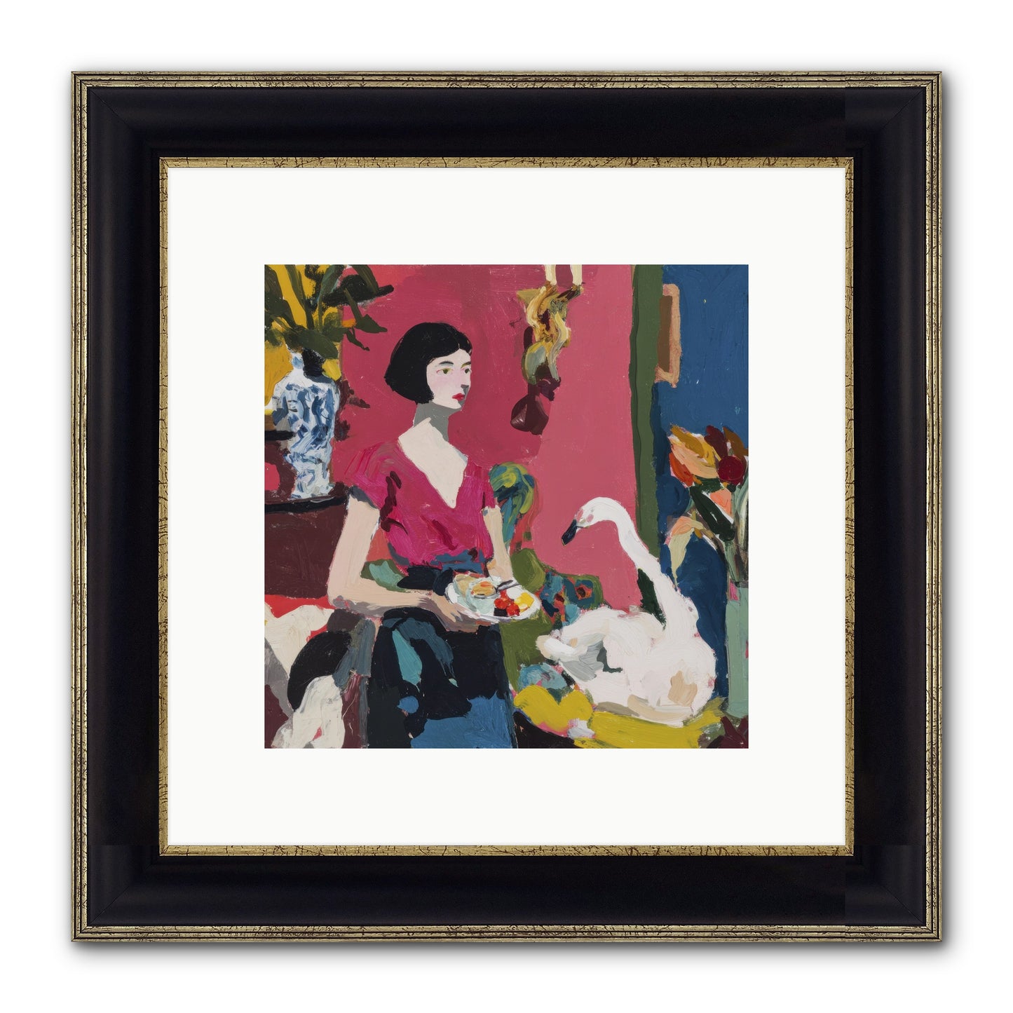 Studio Companions Framed Print - Black & Gold 10x10