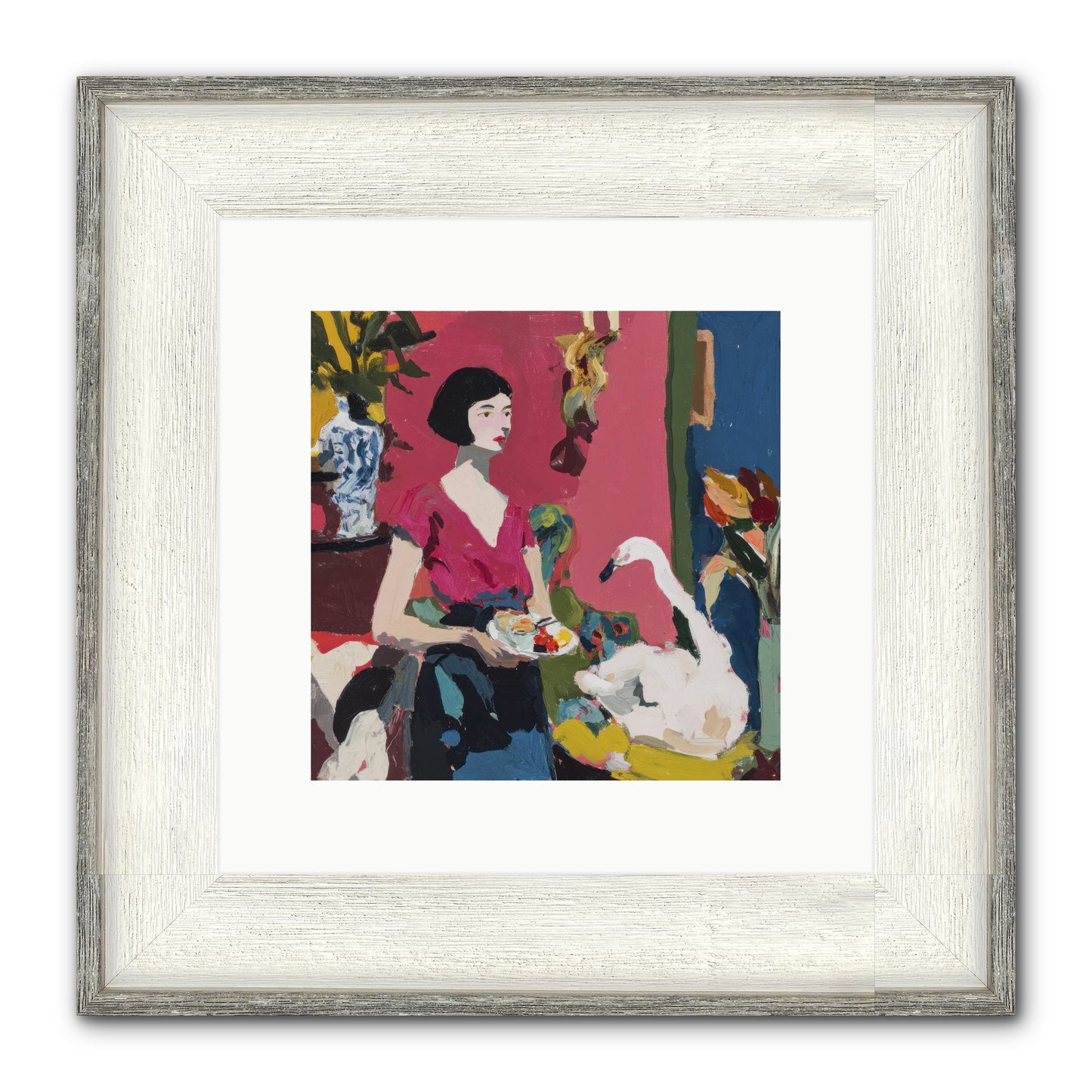 Studio Companions Framed Print - Driftwood White 10x10
