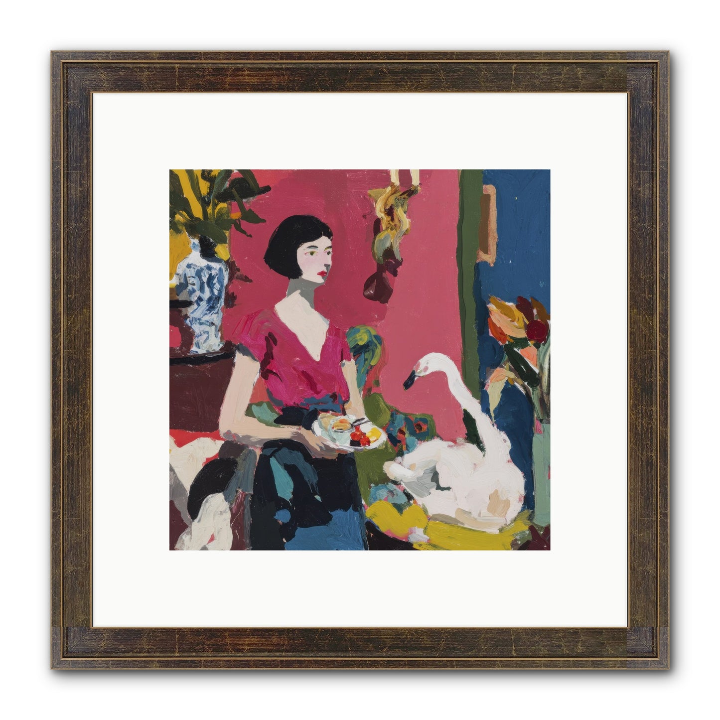 Studio Companions Framed Print - Slimwoods Black/Gold 10x10