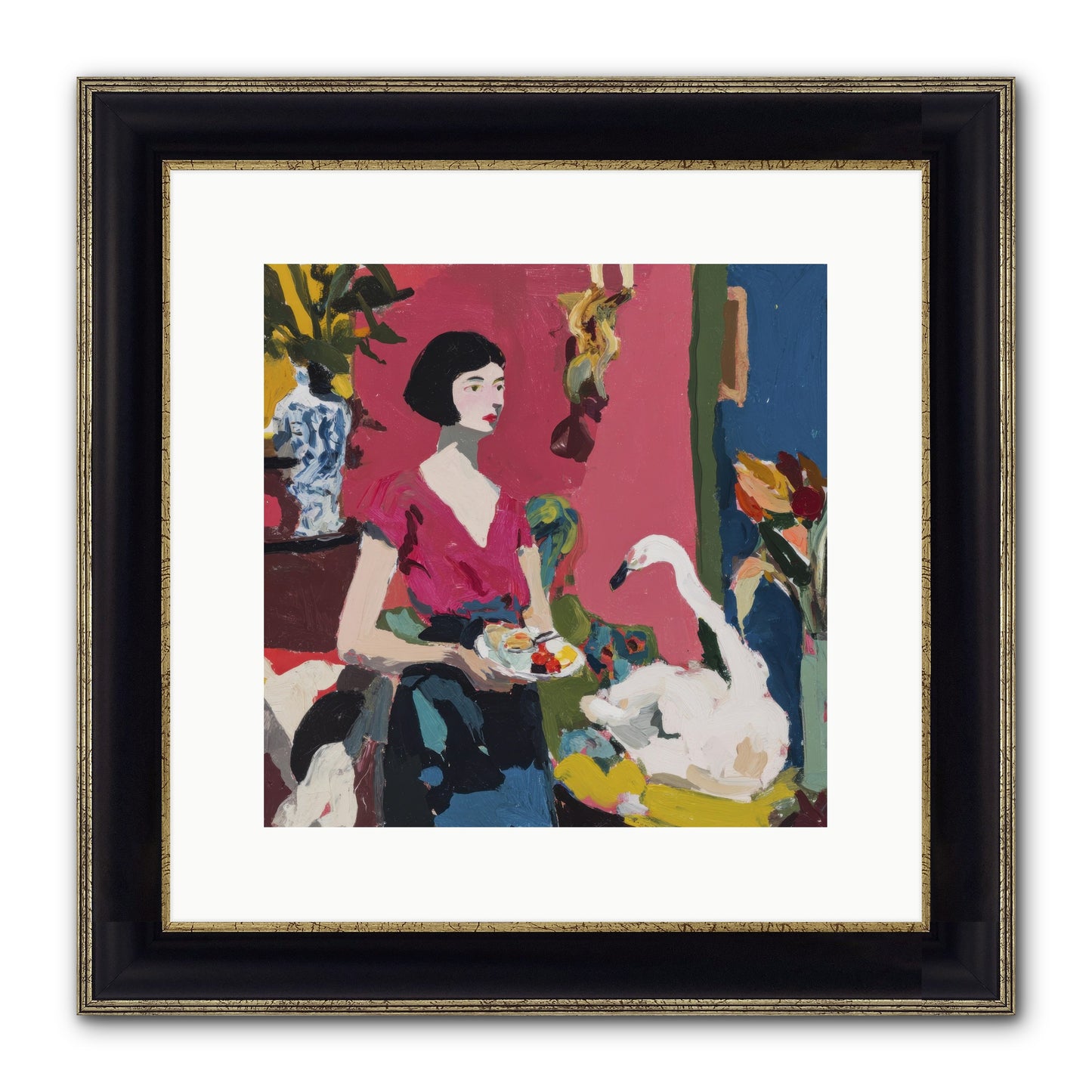 Studio Companions Framed Print - Black & Gold 12x12