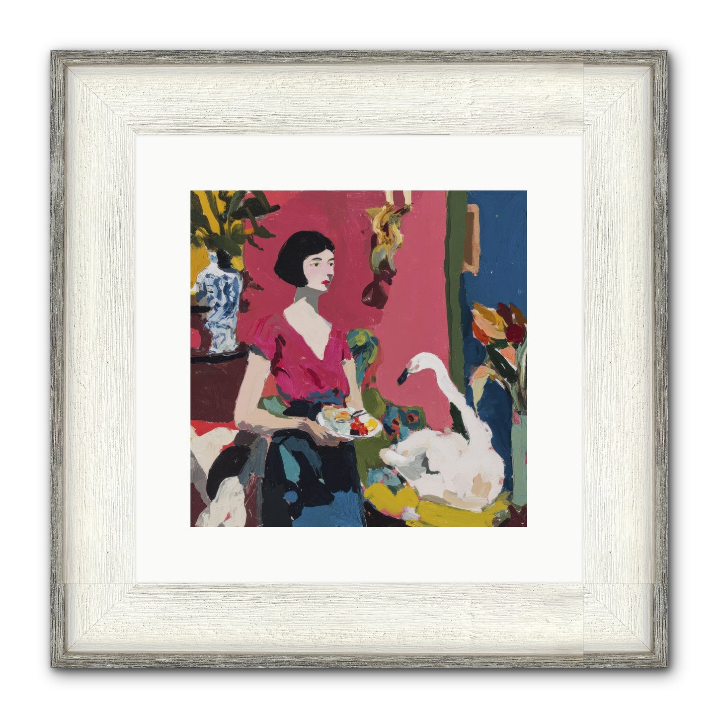 Studio Companions Framed Print - Driftwood White 12x12
