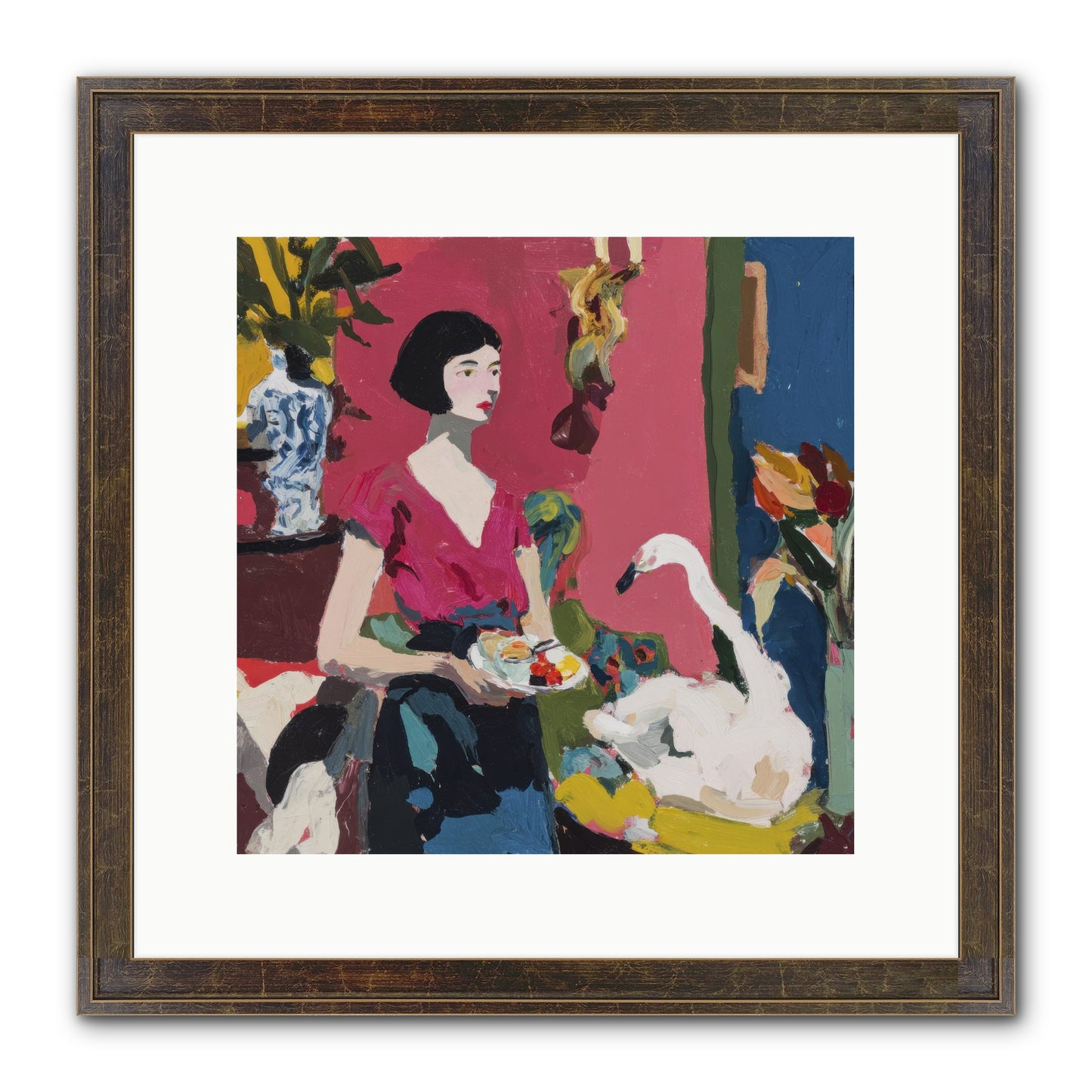 Studio Companions Framed Print - Slimwoods Black/Gold 12x12