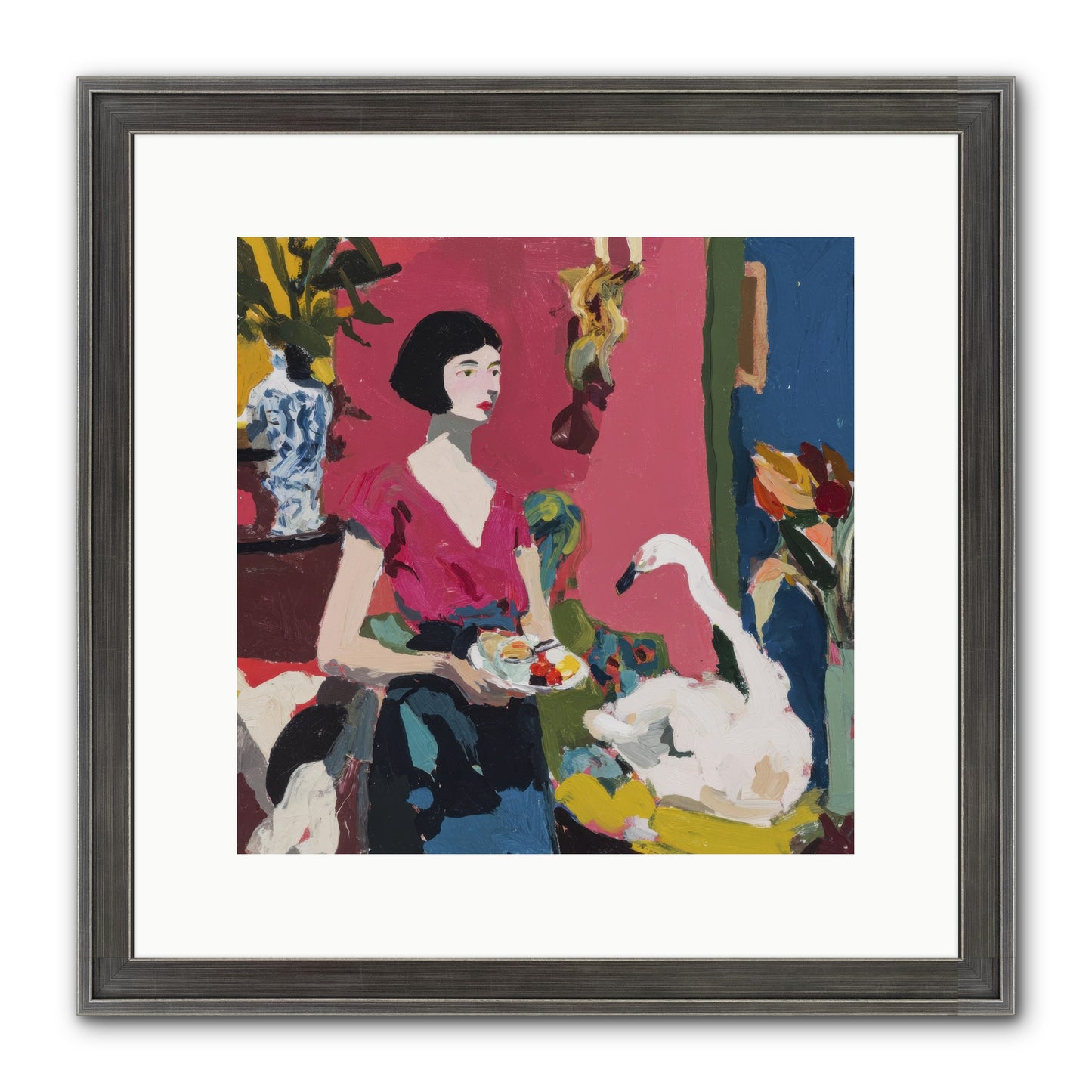 Studio Companions Framed Print - Slimwoods Black/Silver 12x12