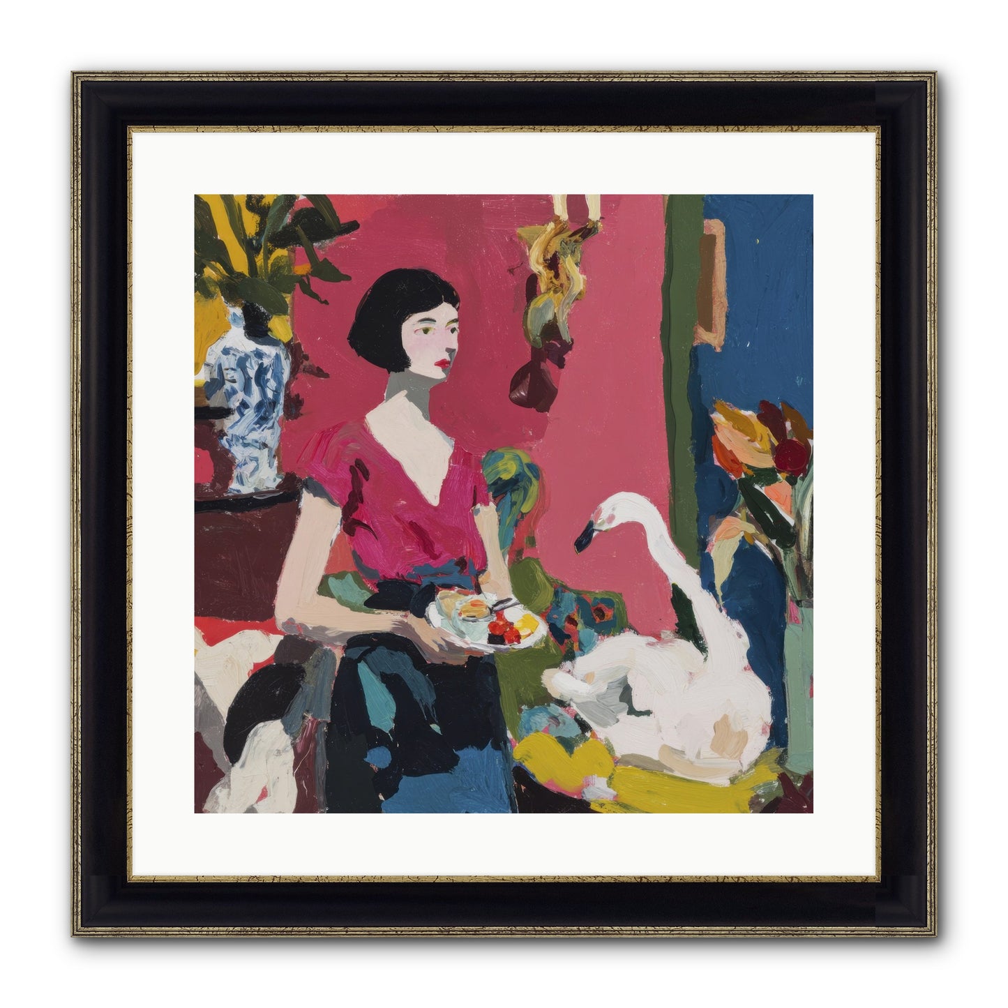 Studio Companions Framed Print - Black & Gold 20x20