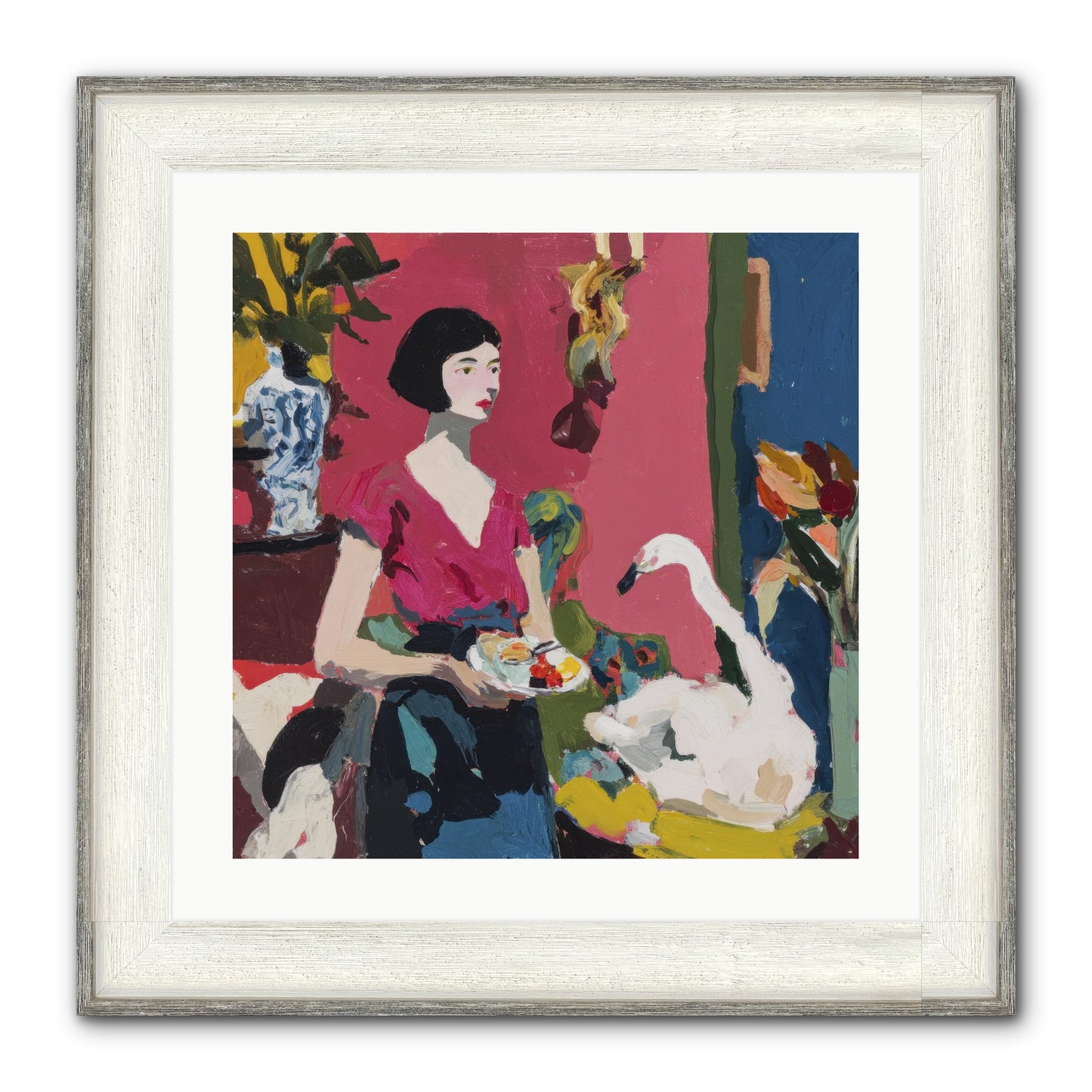 Studio Companions Framed Print - Driftwood White 20x20