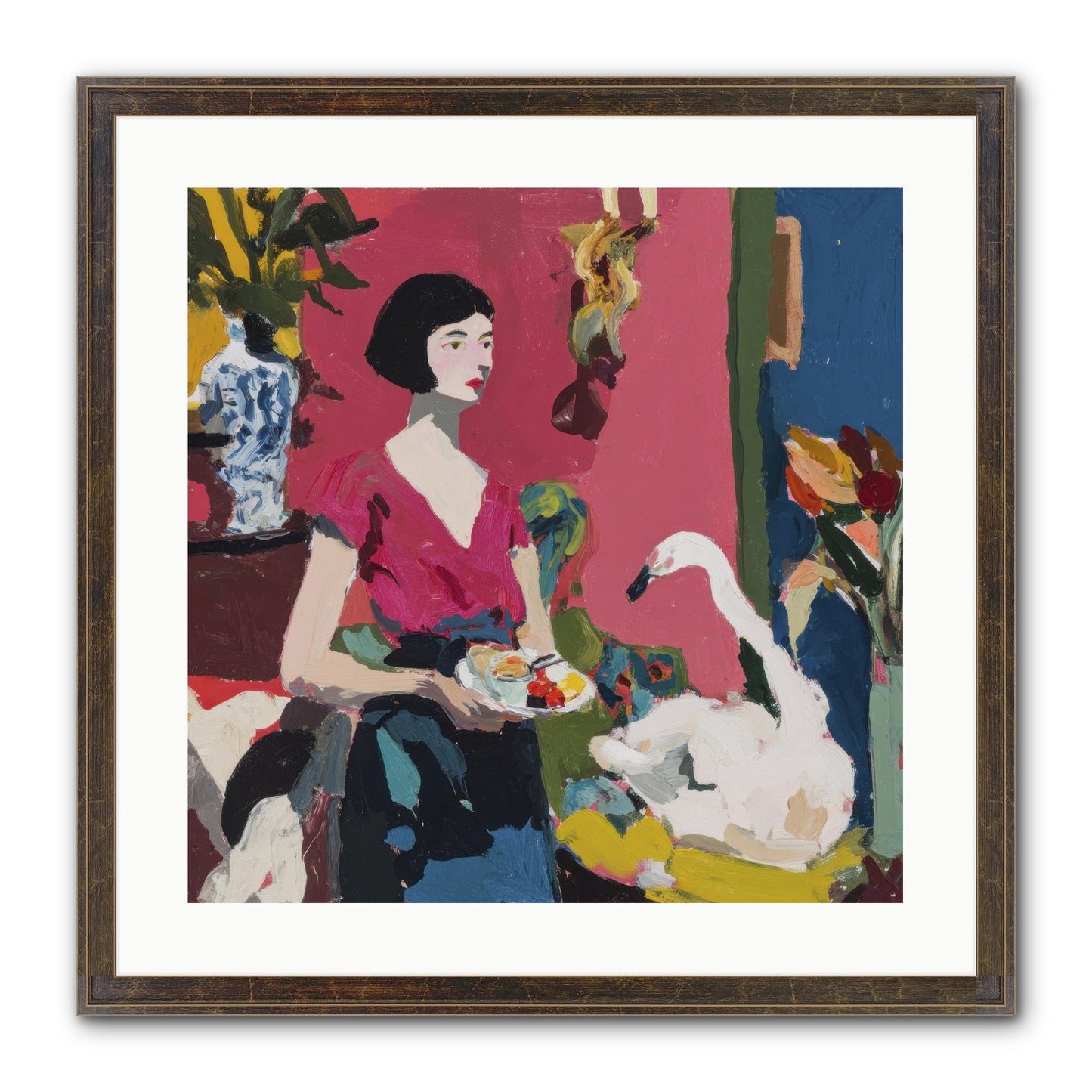 Studio Companions Framed Print - Slimwoods Black/Gold 20x20