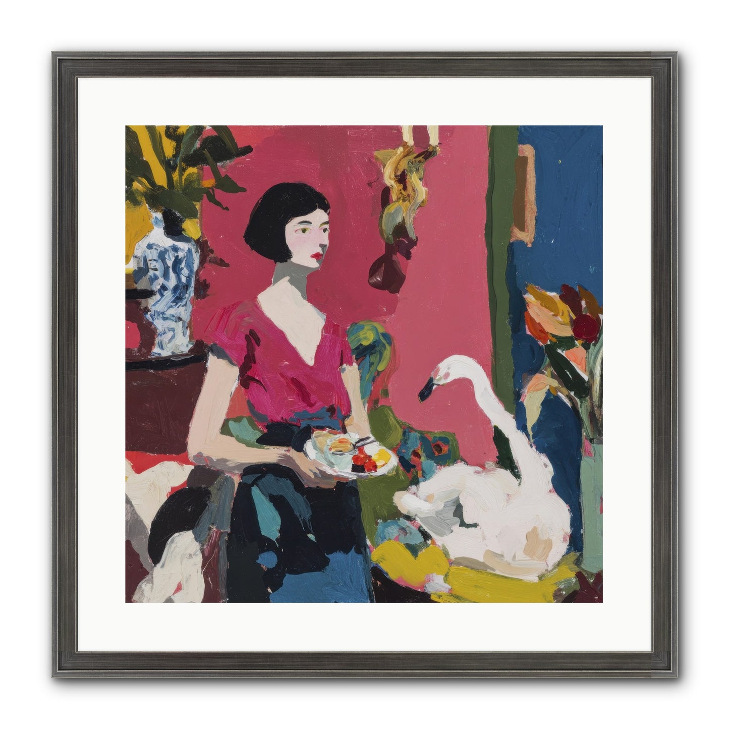 Studio Companions Framed Print - Slimwoods Black/Silver 20x20