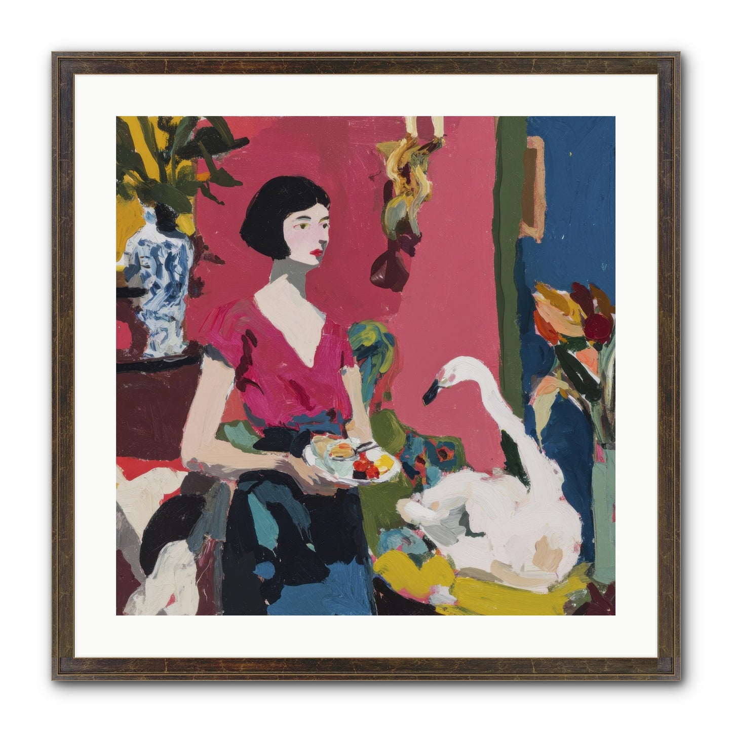 Studio Companions Framed Print - Slimwoods Black/Gold 24x24