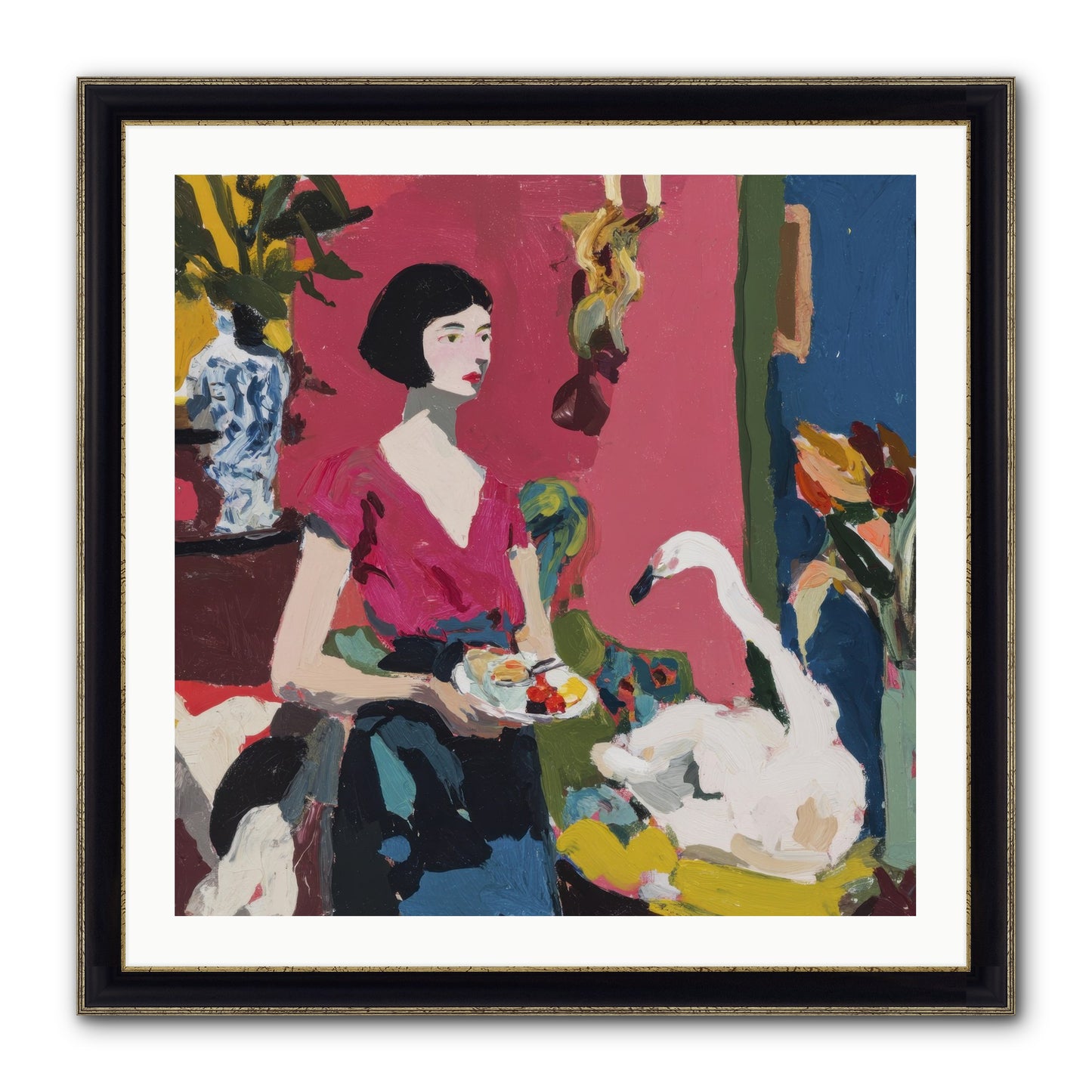 Studio Companions Framed Print - Black & Gold 30x30