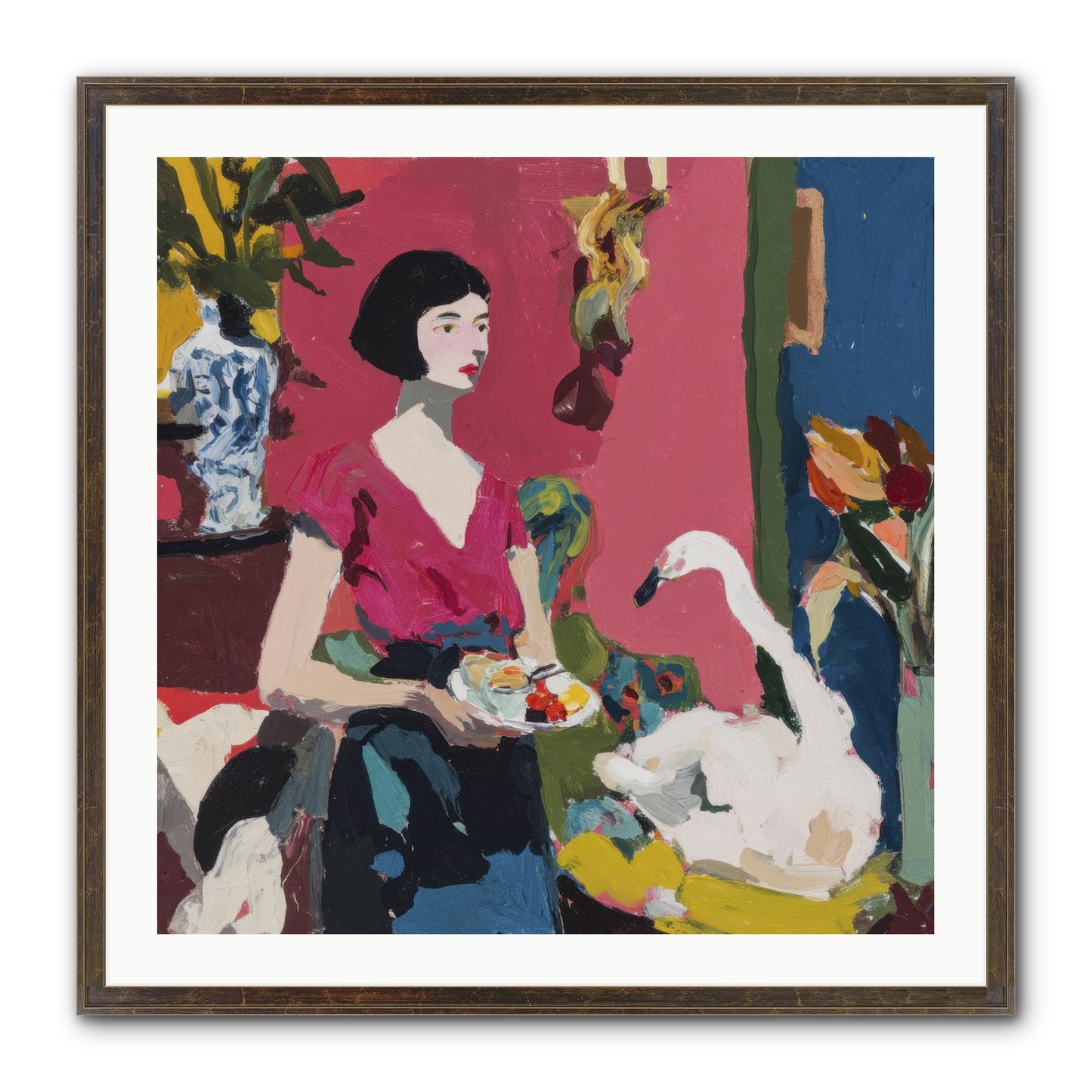 Studio Companions Framed Print - Slimwoods Black/Gold 30x30