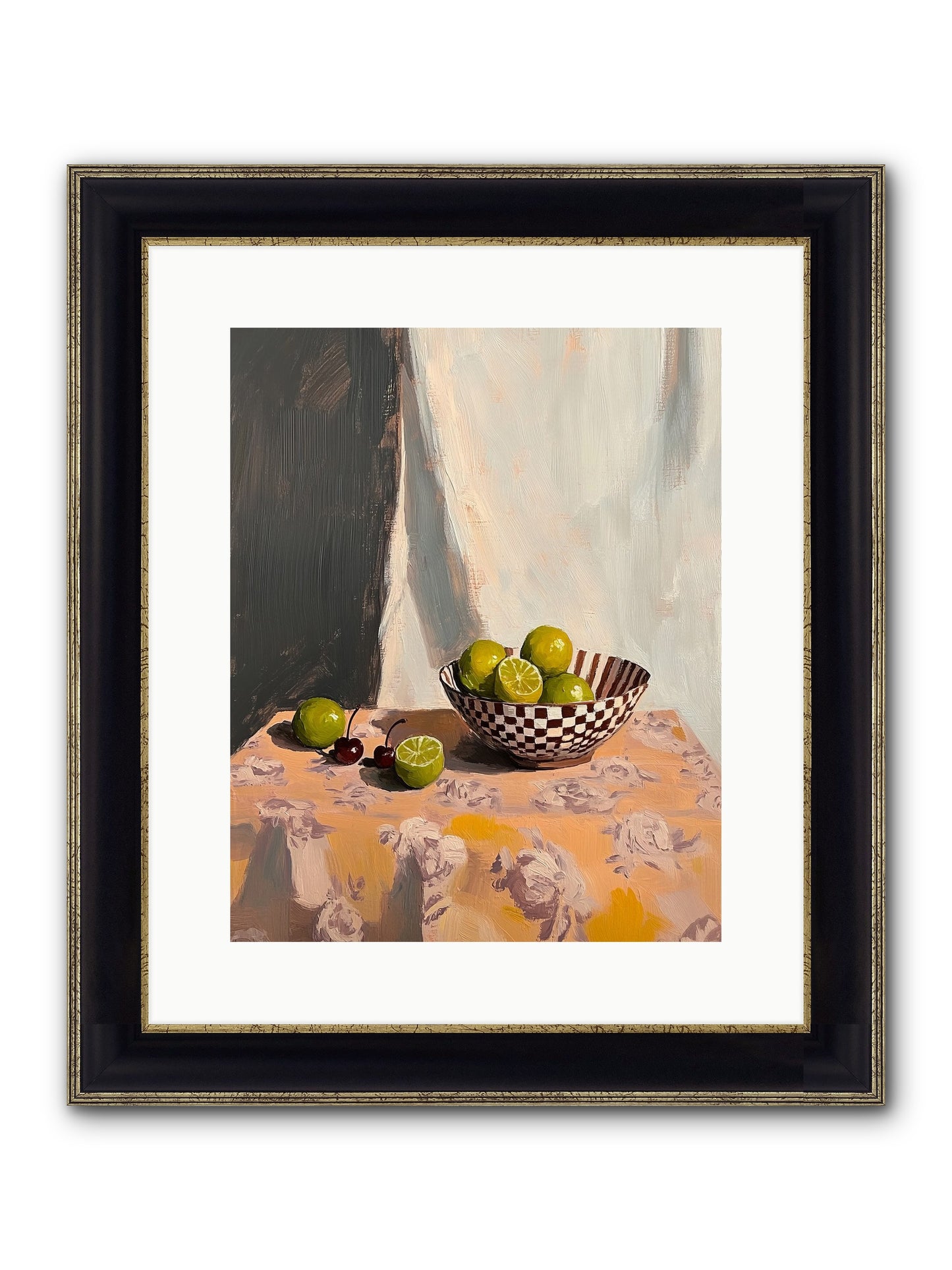 Studio Light Framed Print - Black & Gold 12x15