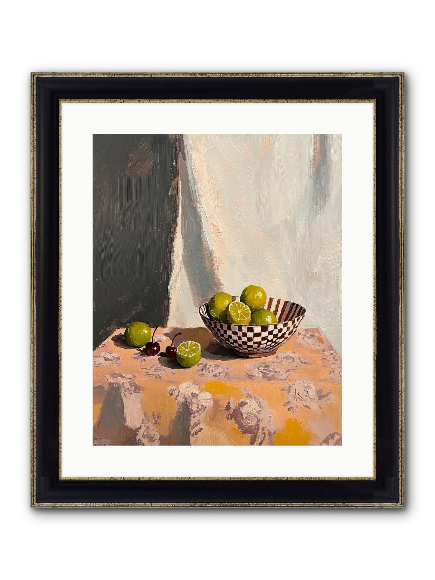 Studio Light Framed Print - Black & Gold 16x20
