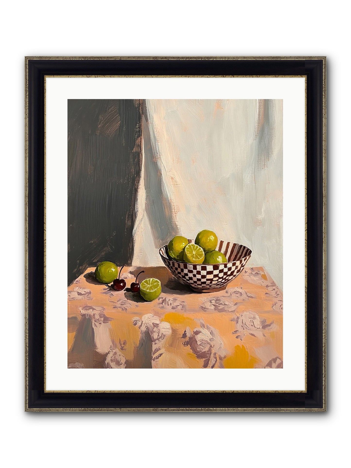Studio Light Framed Print - Black & Gold 20x25