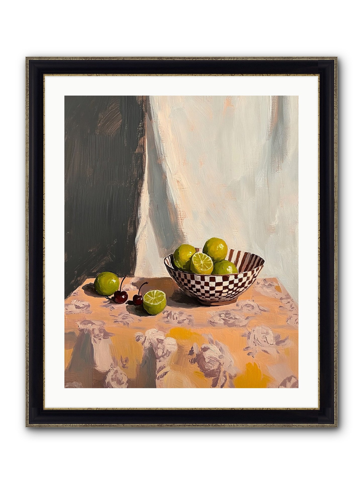 Studio Light Framed Print - Black & Gold 24x30