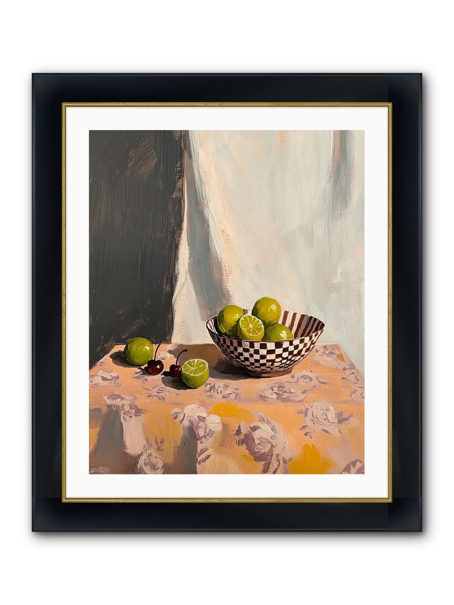 Studio Light Framed Print - Wide Black w/Gold 24x30
