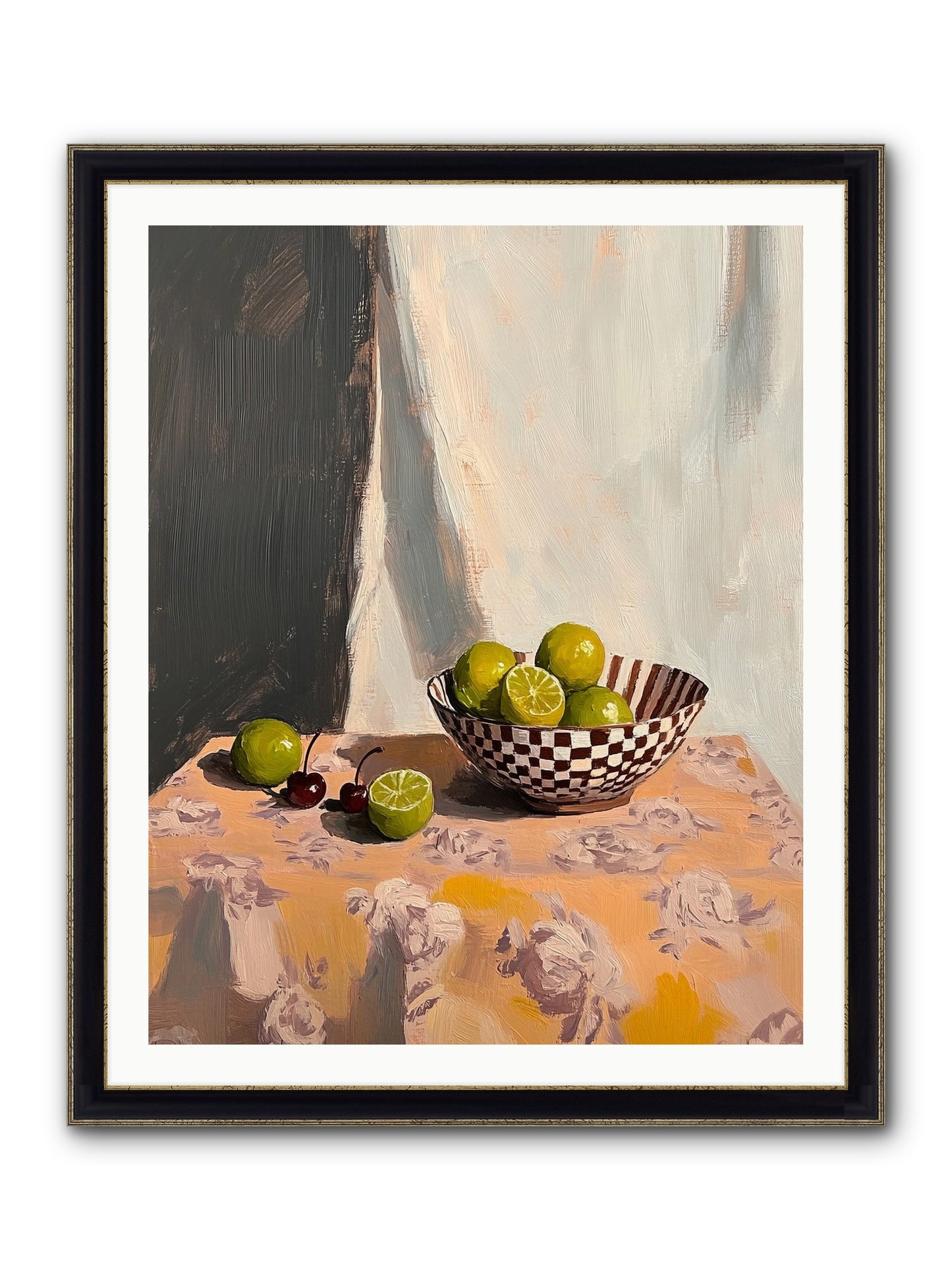 Studio Light Framed Print - Black & Gold 32x40
