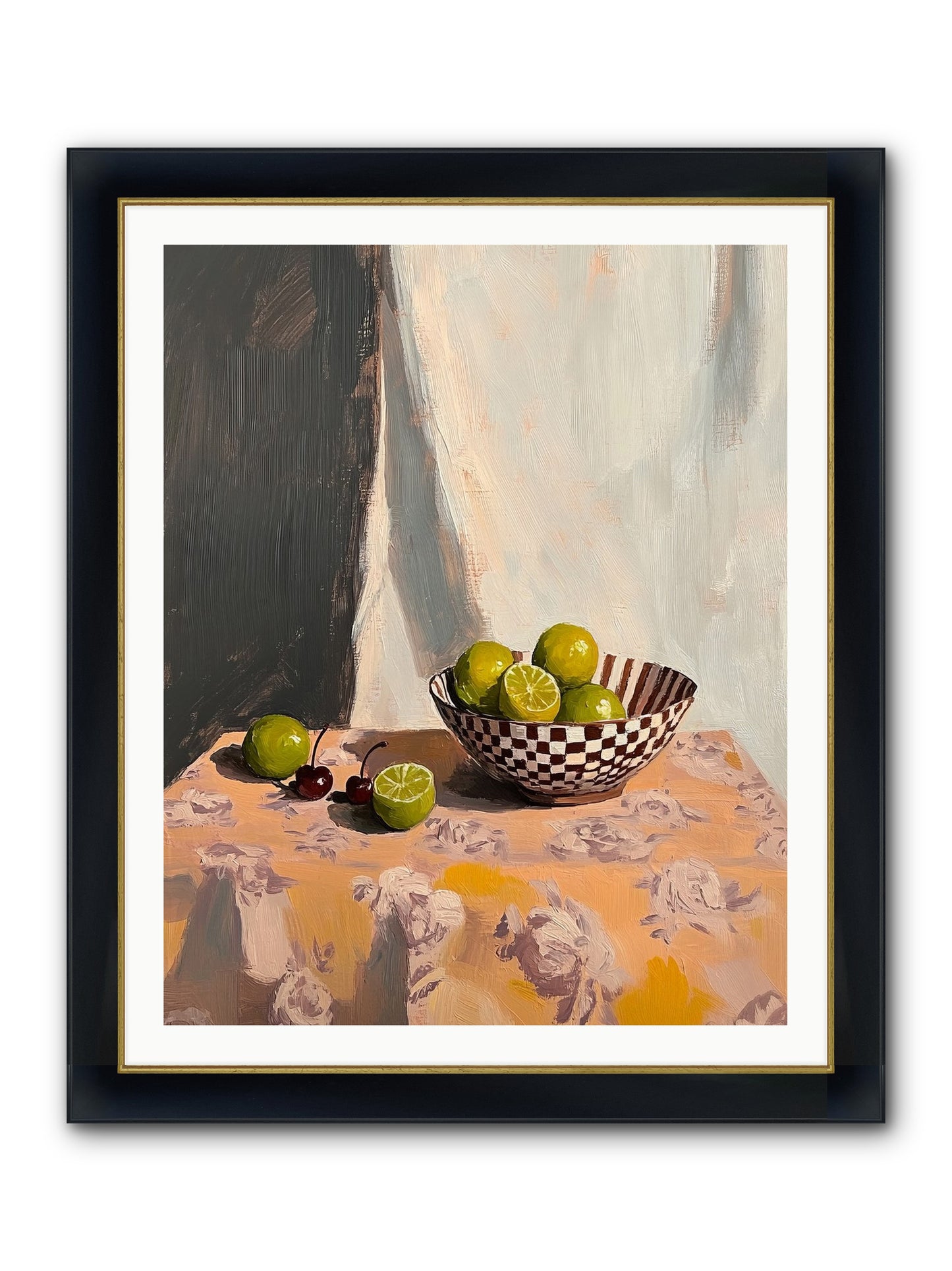 Studio Light Framed Print - Wide Black w/Gold 32x40